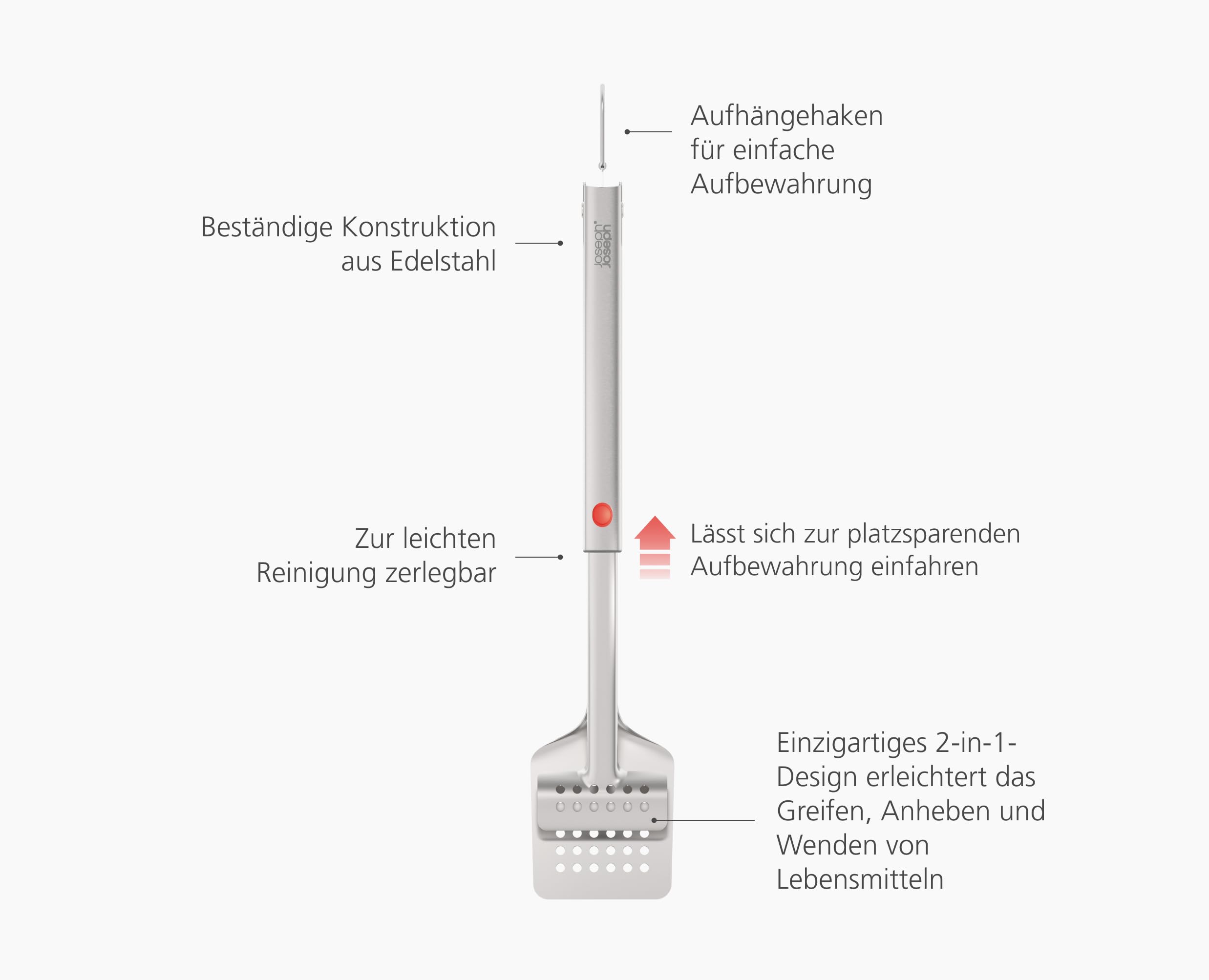 joseph-joseph-grillout-bbq-wender-zange-2-in-1-mit-teleskopkopf-kompakte-aufbewa image 4