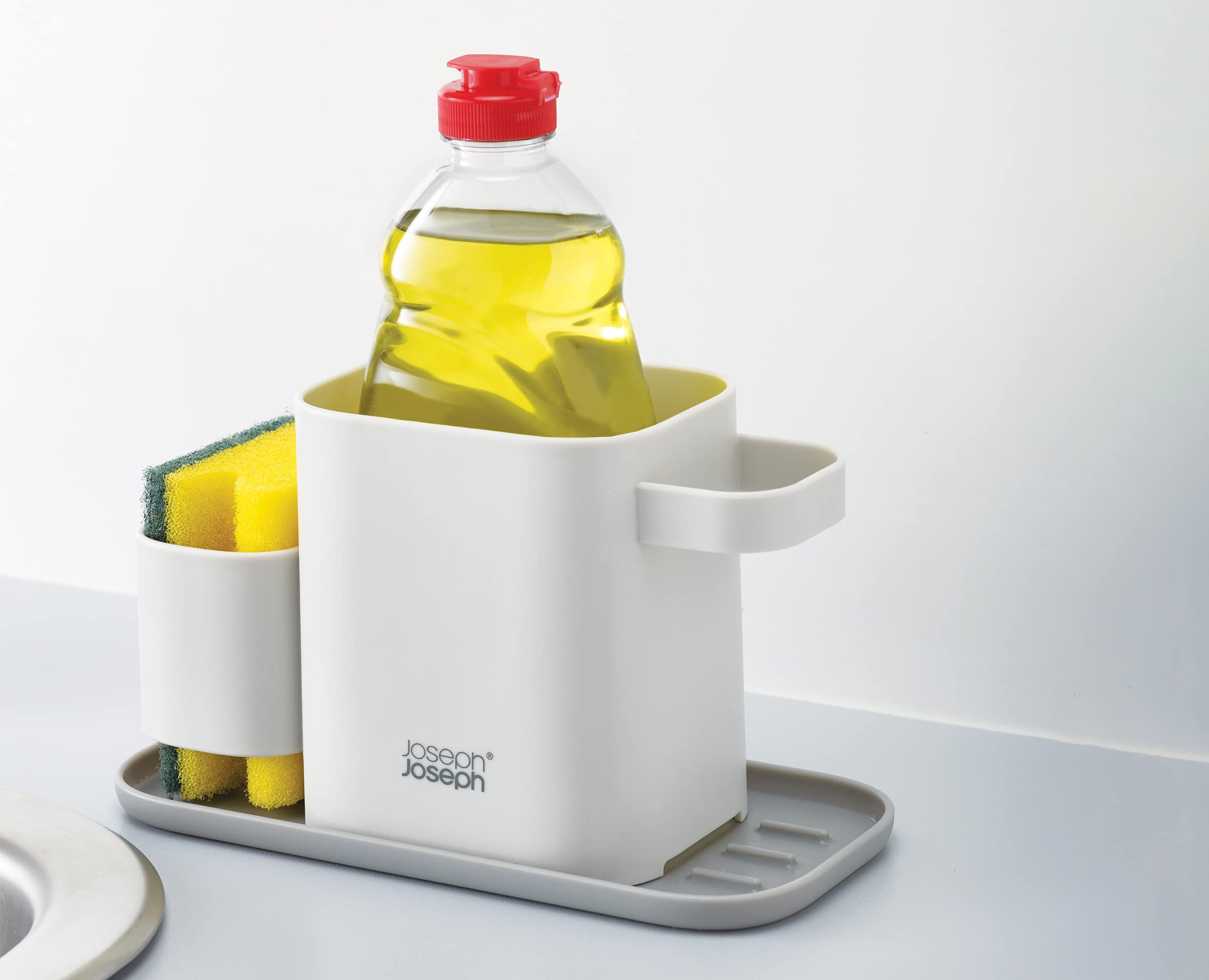 joseph-joseph-duo-sp-lbeckenablage-mit-sp-lmittelpumpe-und-schwammhalter-grau image 3
