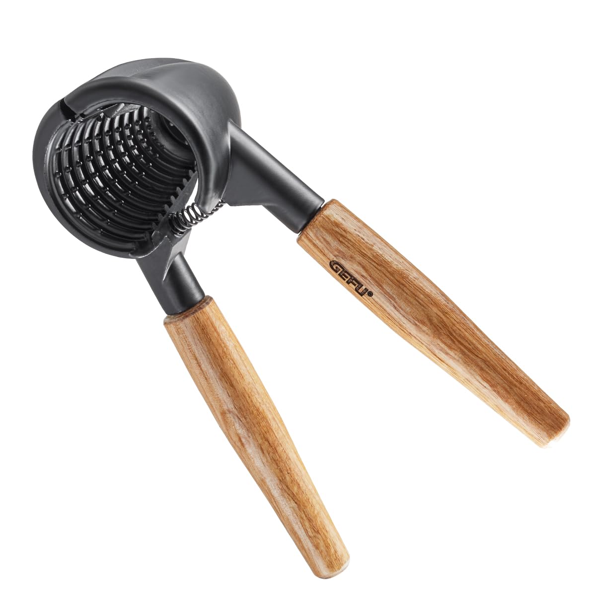 gefu-duos-nussknacker-mit-holzgriff-und-zinkdruckguss-kopf-f-r-haseln-sse-waln-s image 1