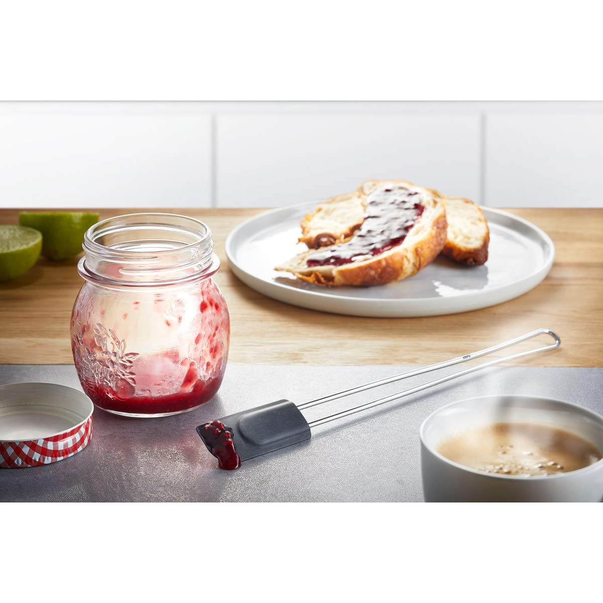 gefu-teigschaber-cremoso-schmal-silikon-spatel-hitzebest-ndig-bis-250-c image 2