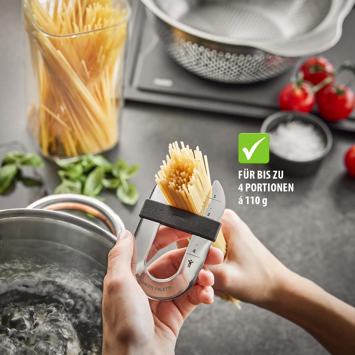 gefu-spaghetti-paletti-portionierer-pr-ziser-edelstahl-regler-f-r-1-4-portionen image 3