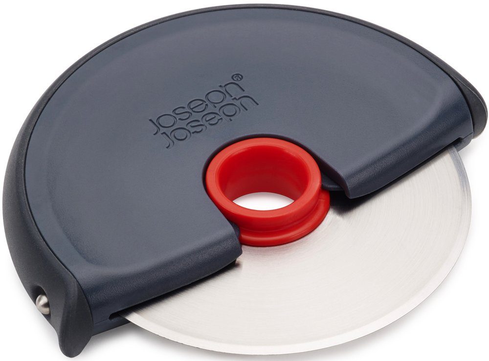 joseph-joseph-disc-pizzaschneider-edelstahl-leicht-zu-reinigen-grau-rot image 2