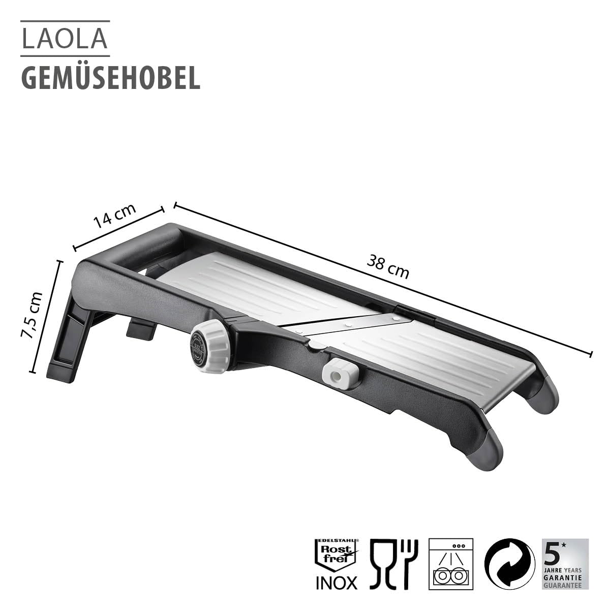 gefu-gem-sehobel-laola-mit-einstellbarer-schnittst-rke-1-9-mm-julienne-und-welle image 2