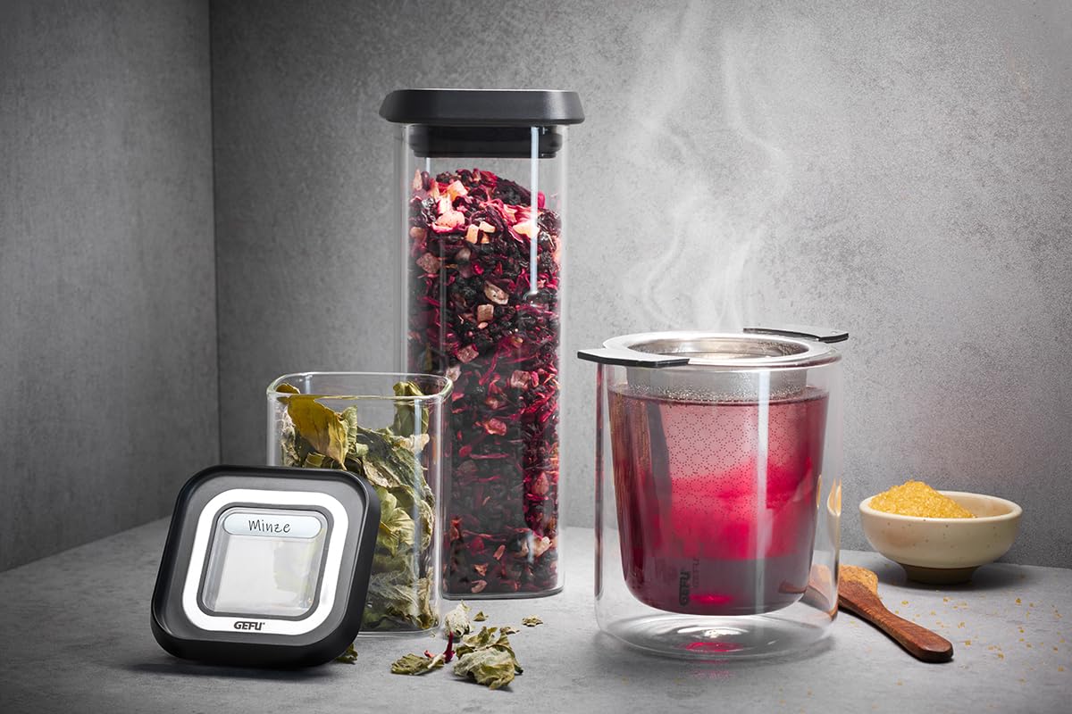 gefu-pantry-mini-vorratsdose-180-ml-luftdichte-glasdose-mit-aromadeckel-stapelba image 5