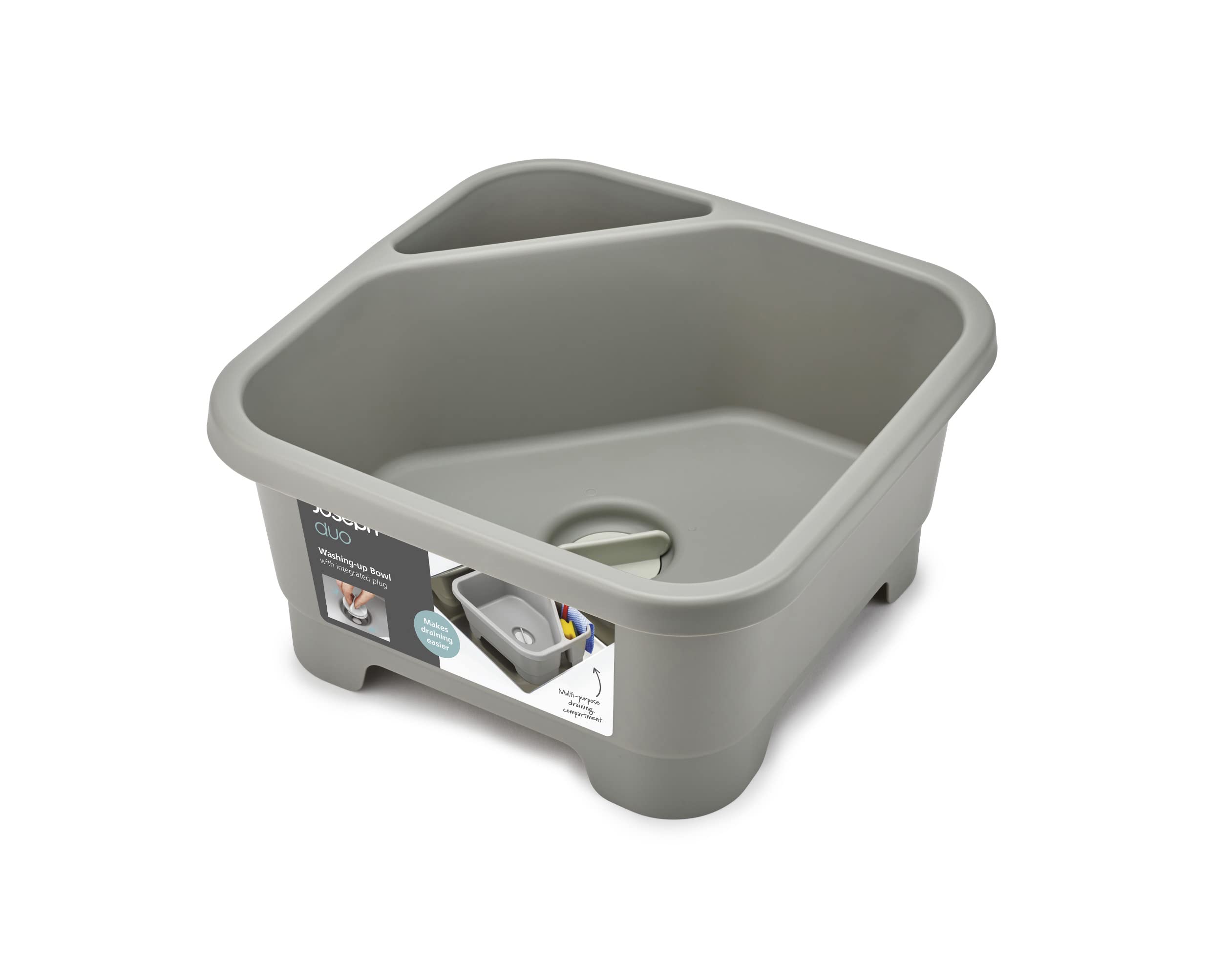 joseph-joseph-duo-quadratische-sp-lsch-ssel-mit-integriertem-abfluss-grau image 3