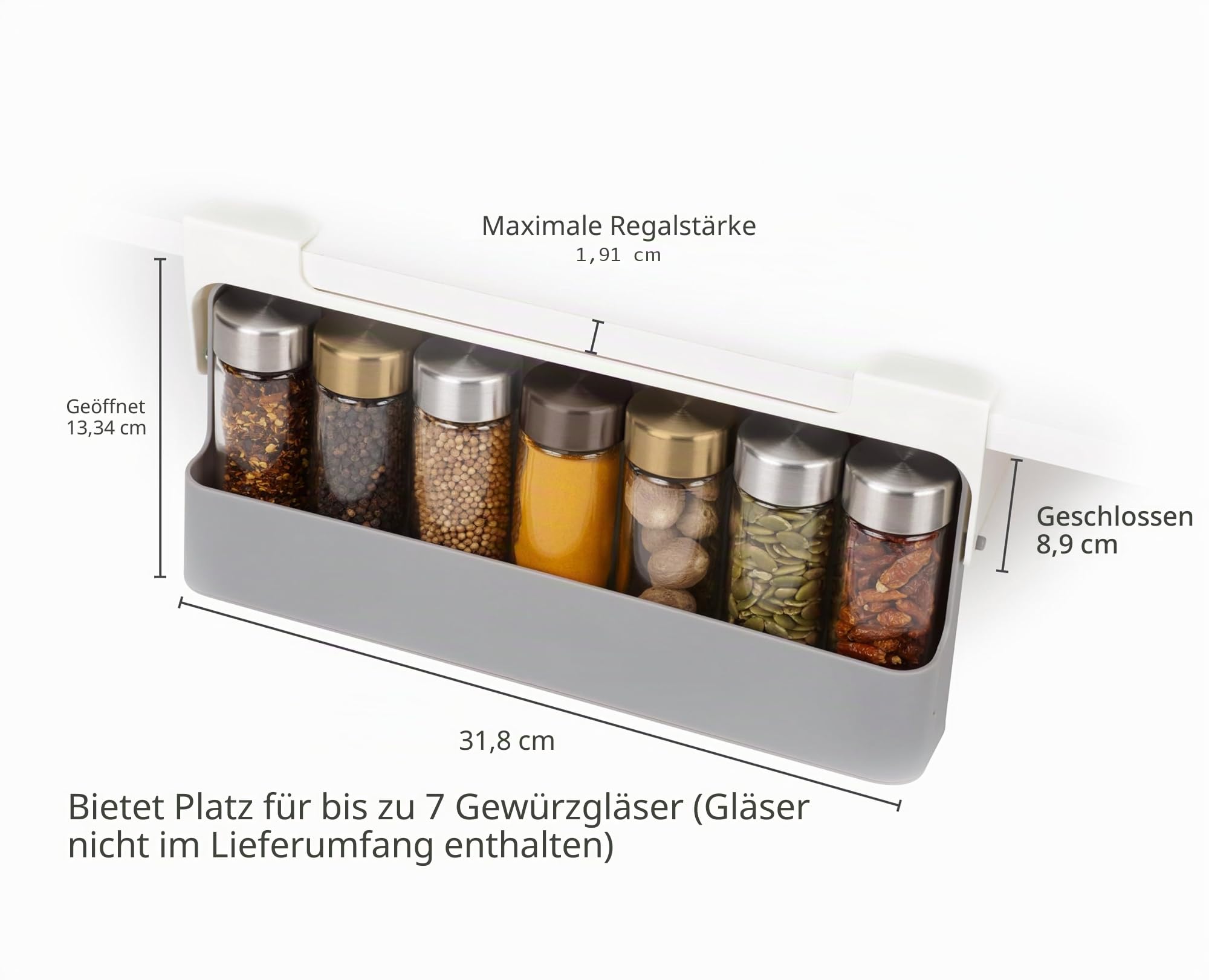 joseph-joseph-cupboardstore-unter-regal-gew-rzregal-organisator-grau image 3