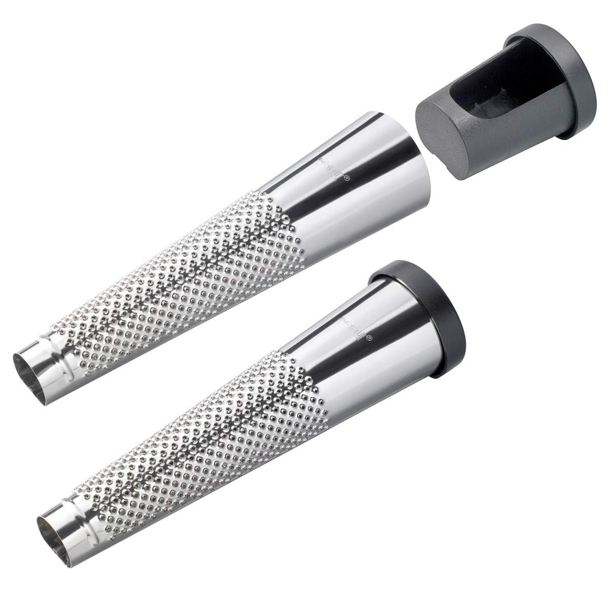 gefu-muskatreibe-mit-integriertem-nussbeh-lter-edelstahl image 1