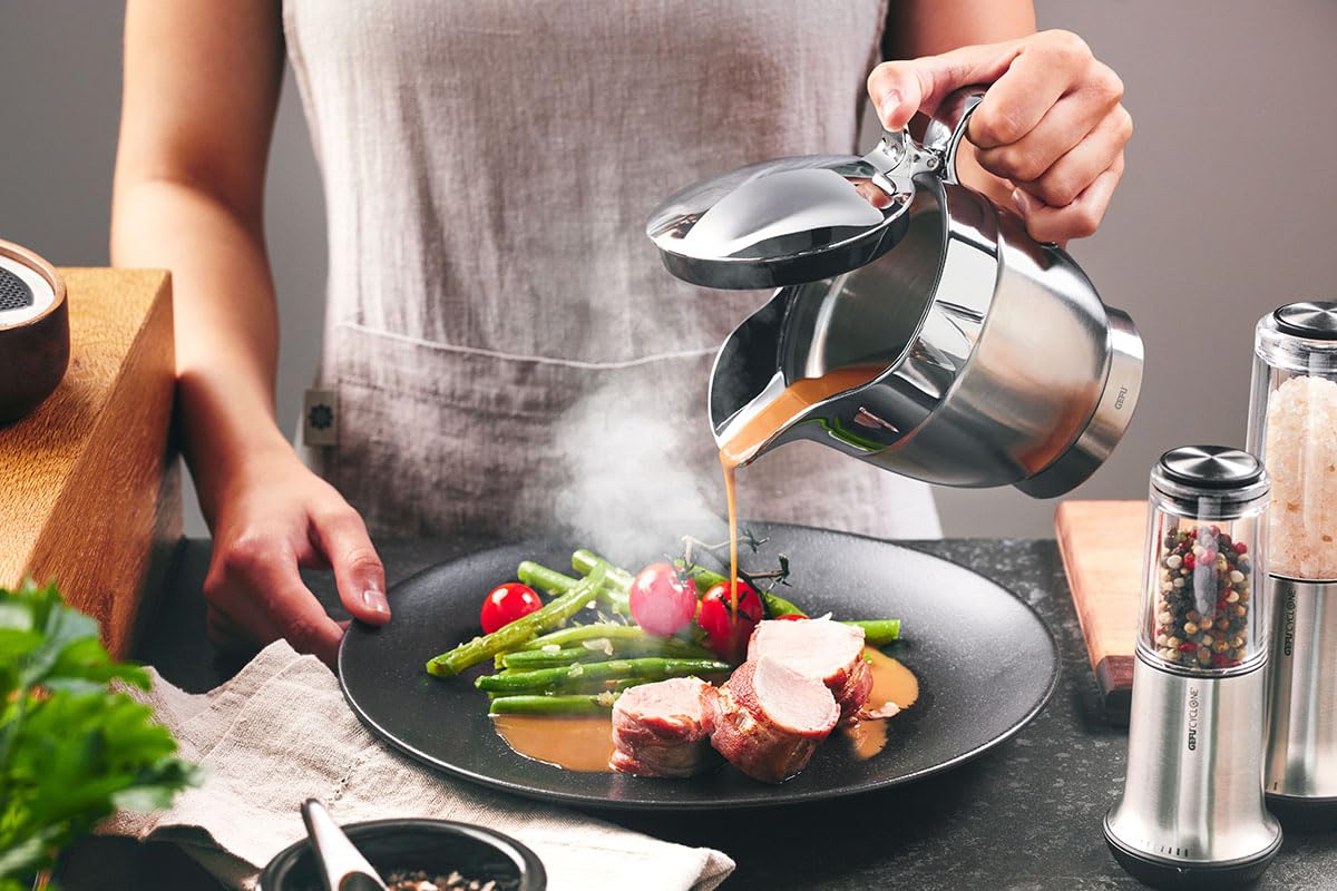 gefu-thermo-sauciere-serviro-400-ml-doppelwandig-mit-deckel-f-r-warme-kalte-sauc image 2