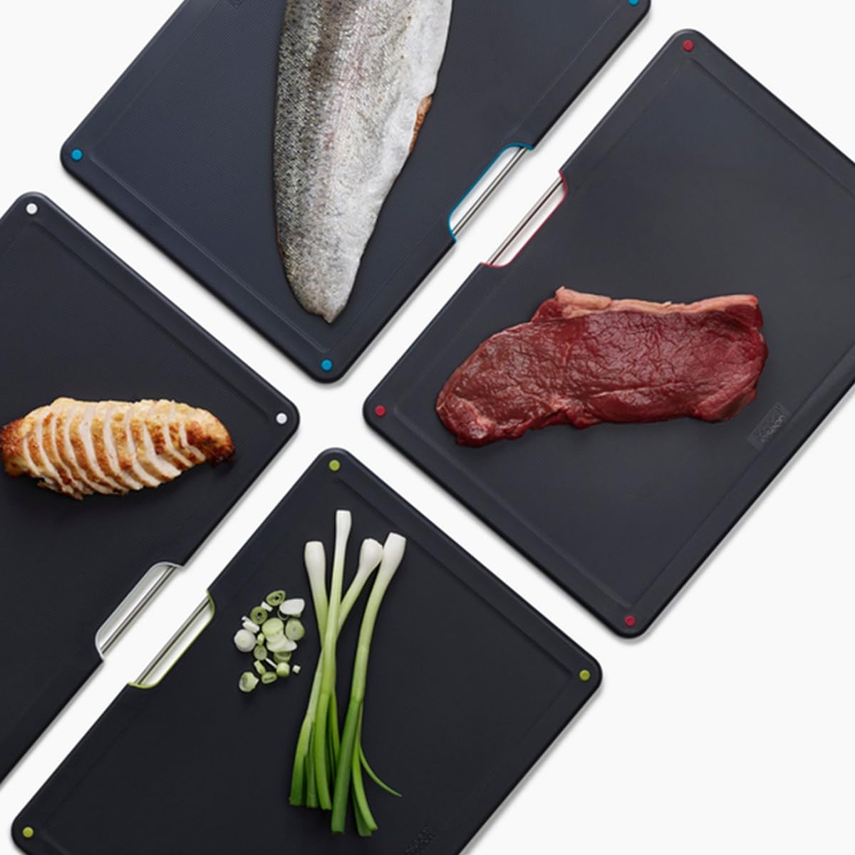 joseph-joseph-folio-4-teiliges-farbcodiertes-schneidebrett-set-mit-slimline-st-n image 2