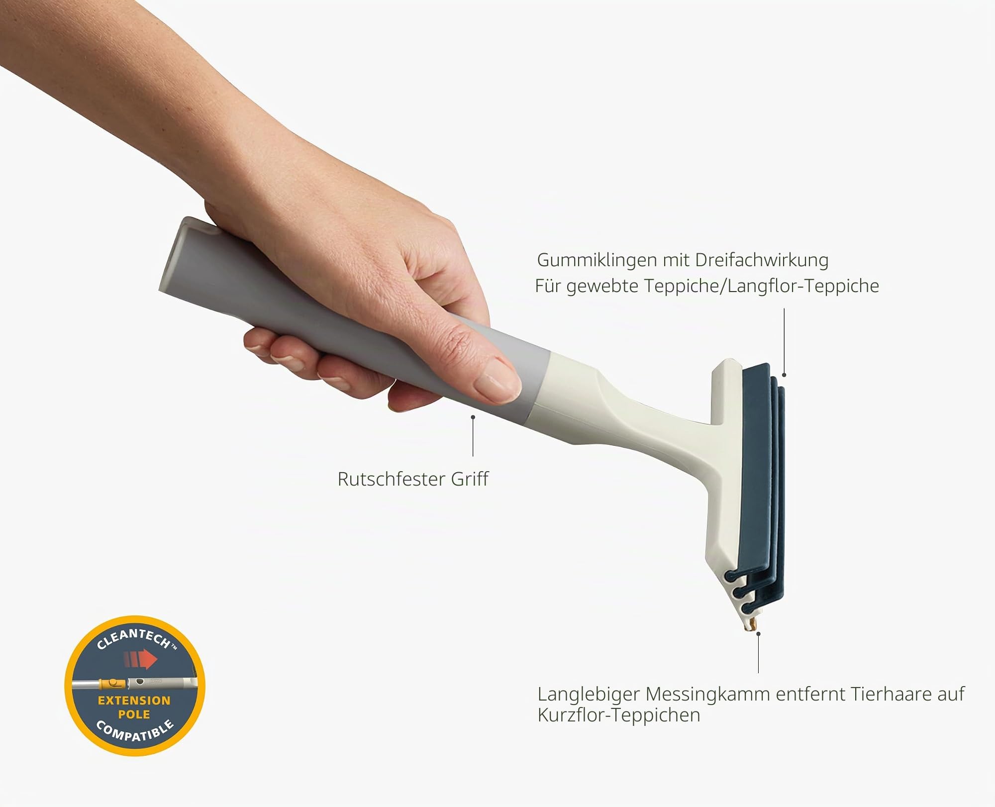 joseph-joseph-cleantech-teppichharke-2-in-1-tierhaarentferner-f-r-teppiche-und-e image 5