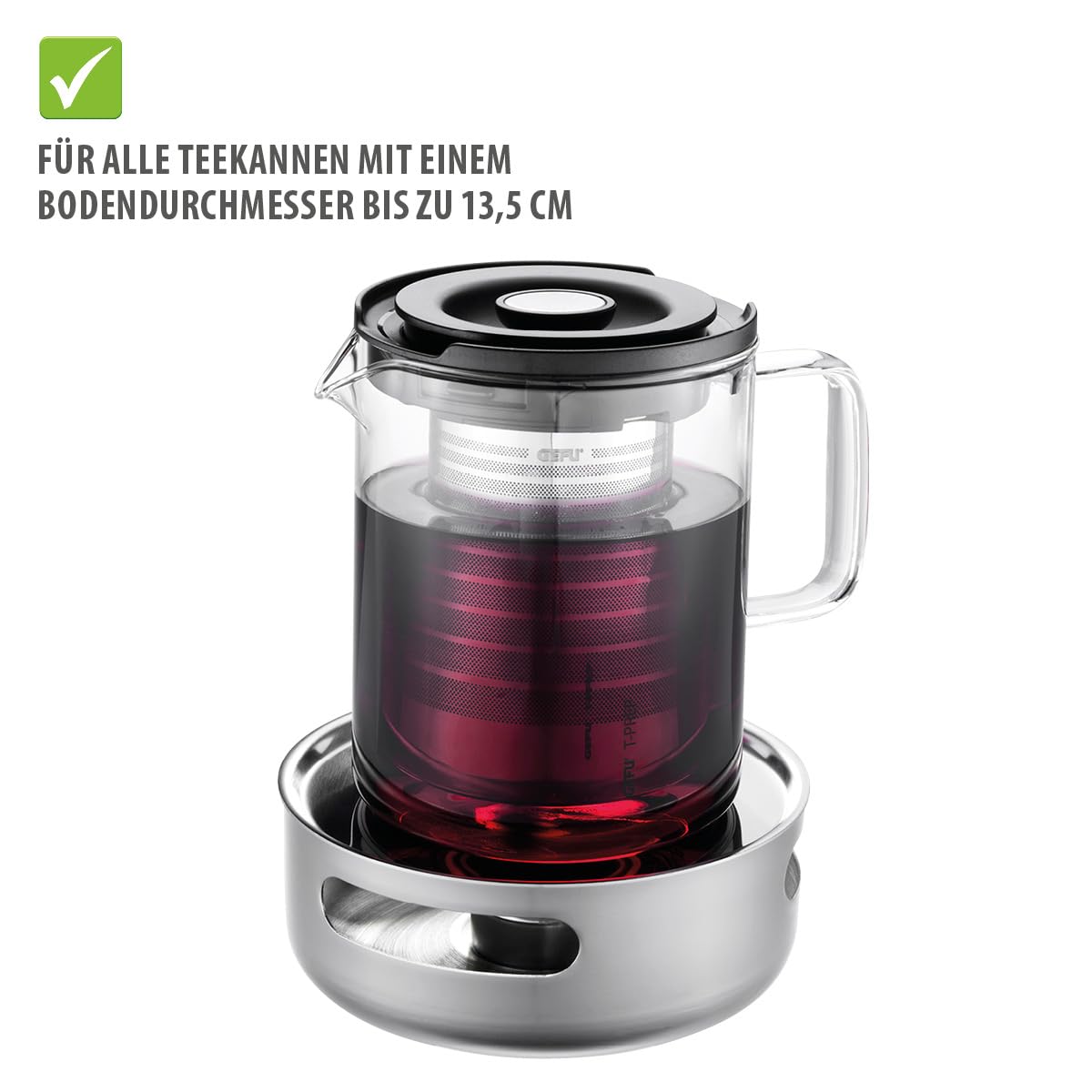 gefu-st-vchen-t-prep-edelstahl-teew-rmer-f-r-tee-kaffee-speisen-teelichtbetrieb image 4