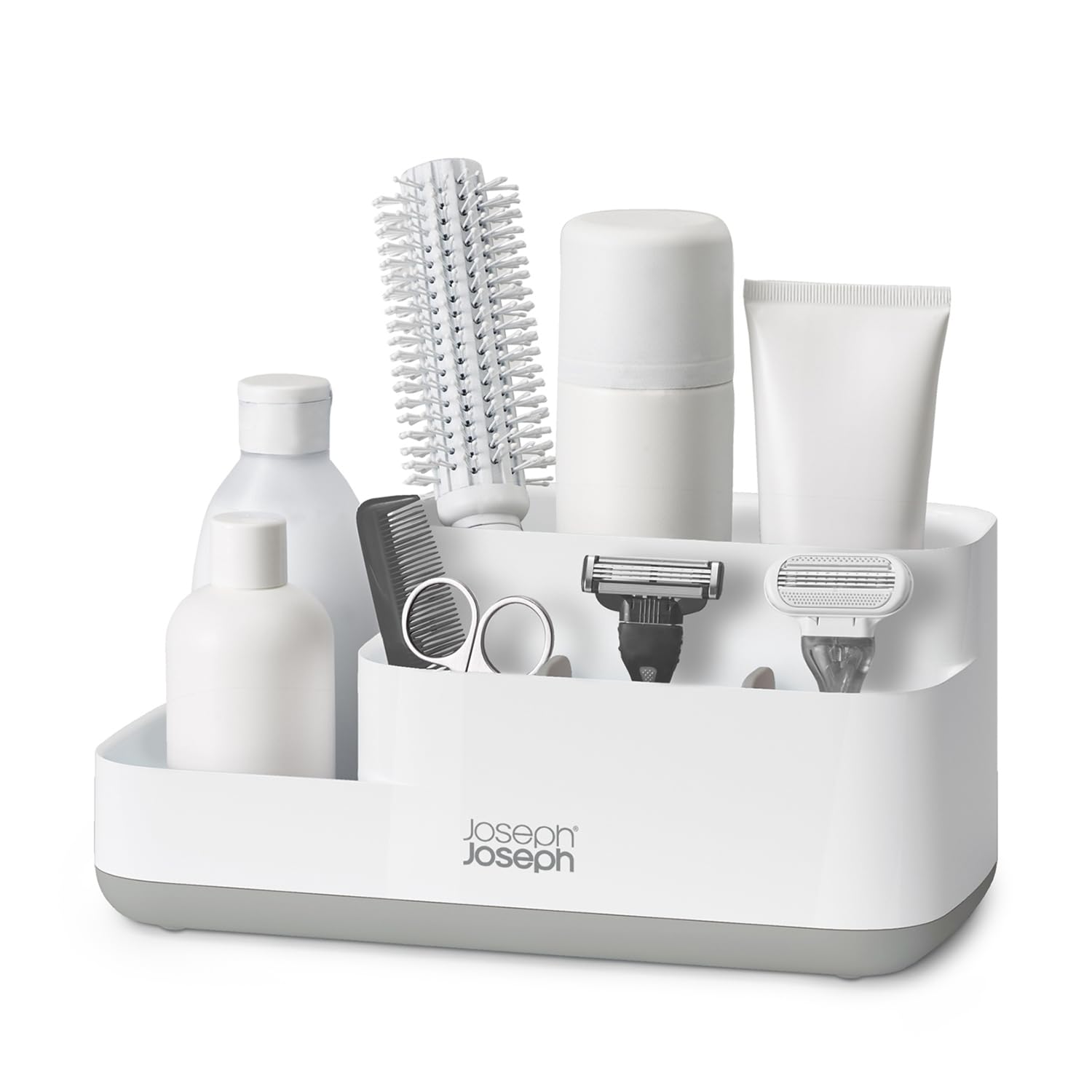 joseph-joseph-easystore-badezimmer-aufbewahrungsbeh-lter-f-r-zubeh-r-grau-wei image 1