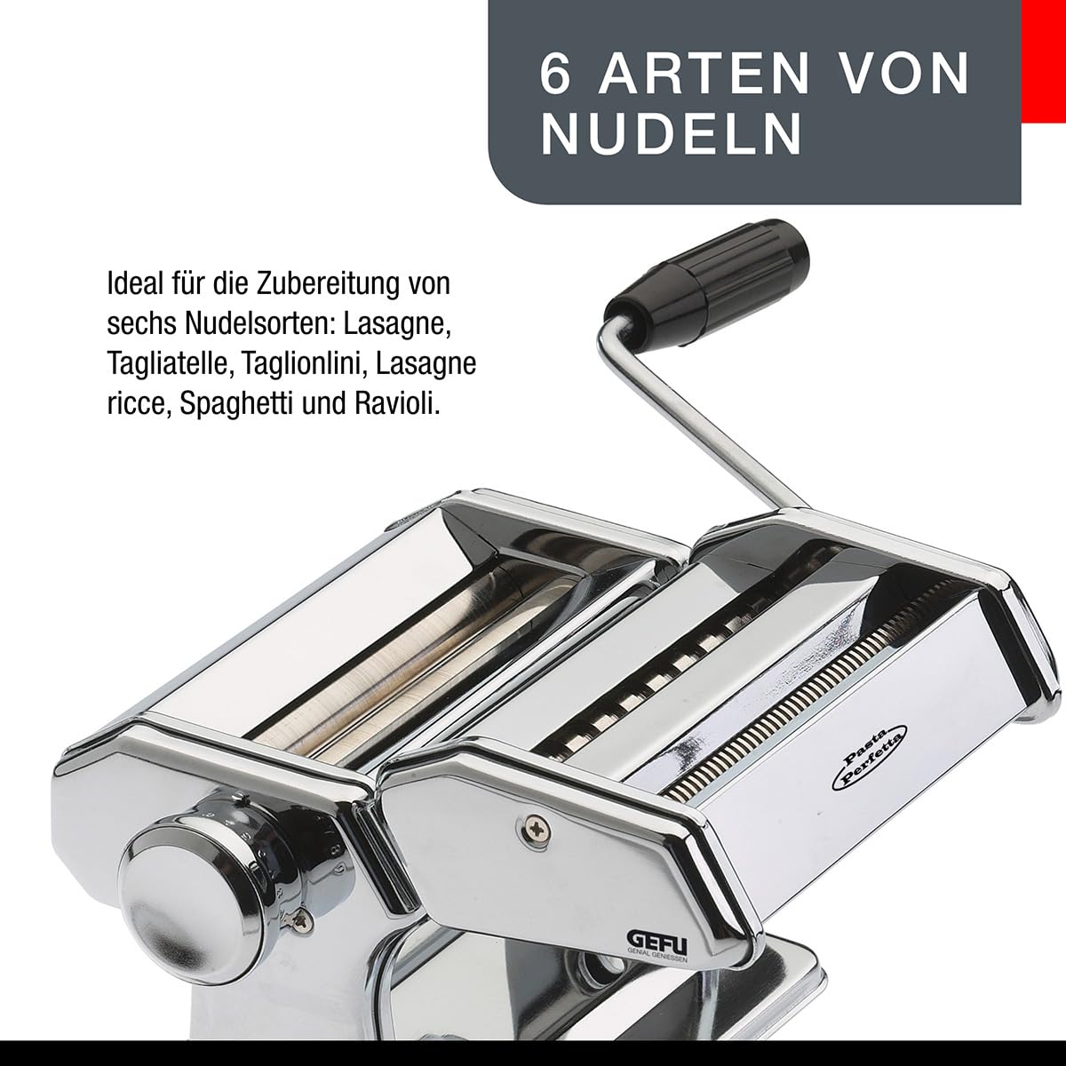 gefu-pasta-perfetta-de-luxe-nudelmaschine-retro-design-6-pastasorten-edelstahl image 3