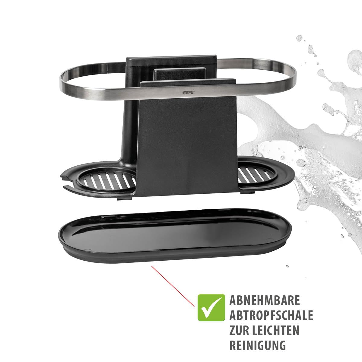 gefu-smartline-k-chen-organizer-sp-lbecken-ordnungssystem-aus-edelstahl-mit-abtr image 7