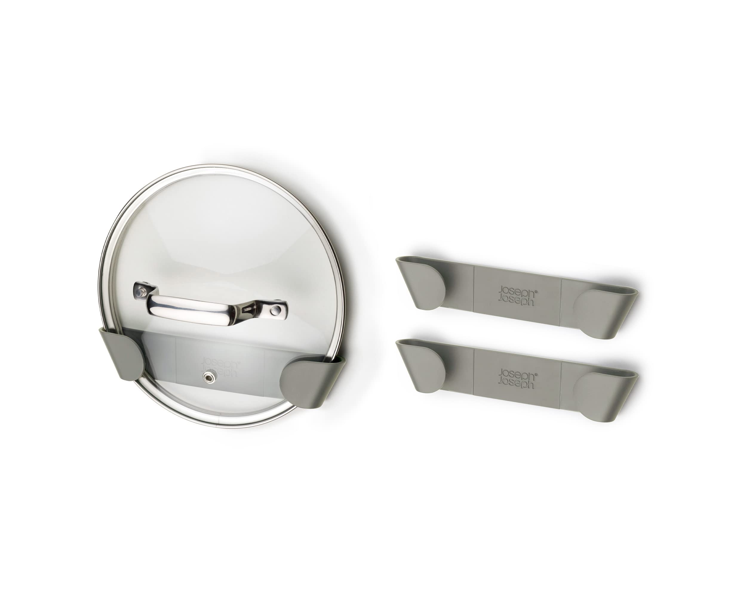 joseph-joseph-duo-3er-set-topf-und-pfannendeckelhalter-selbstklebende-wandhalter image 1