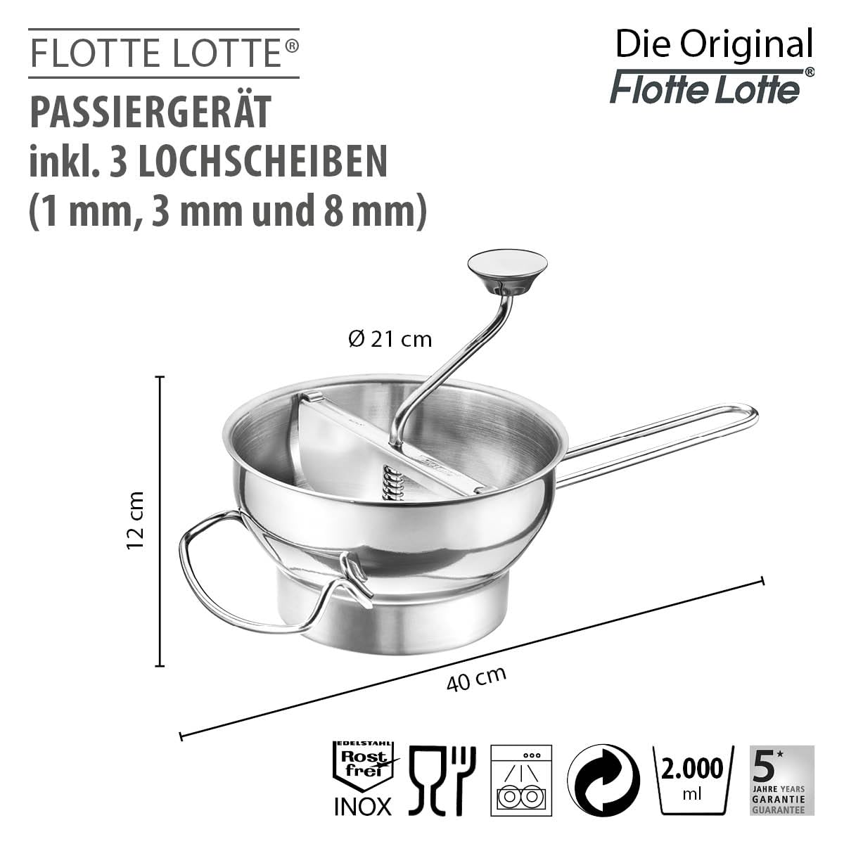 gefu-passierm-hle-original-flotte-lotte-edelstahl-3-lochscheiben-1-3-8-mm-2-lite image 2