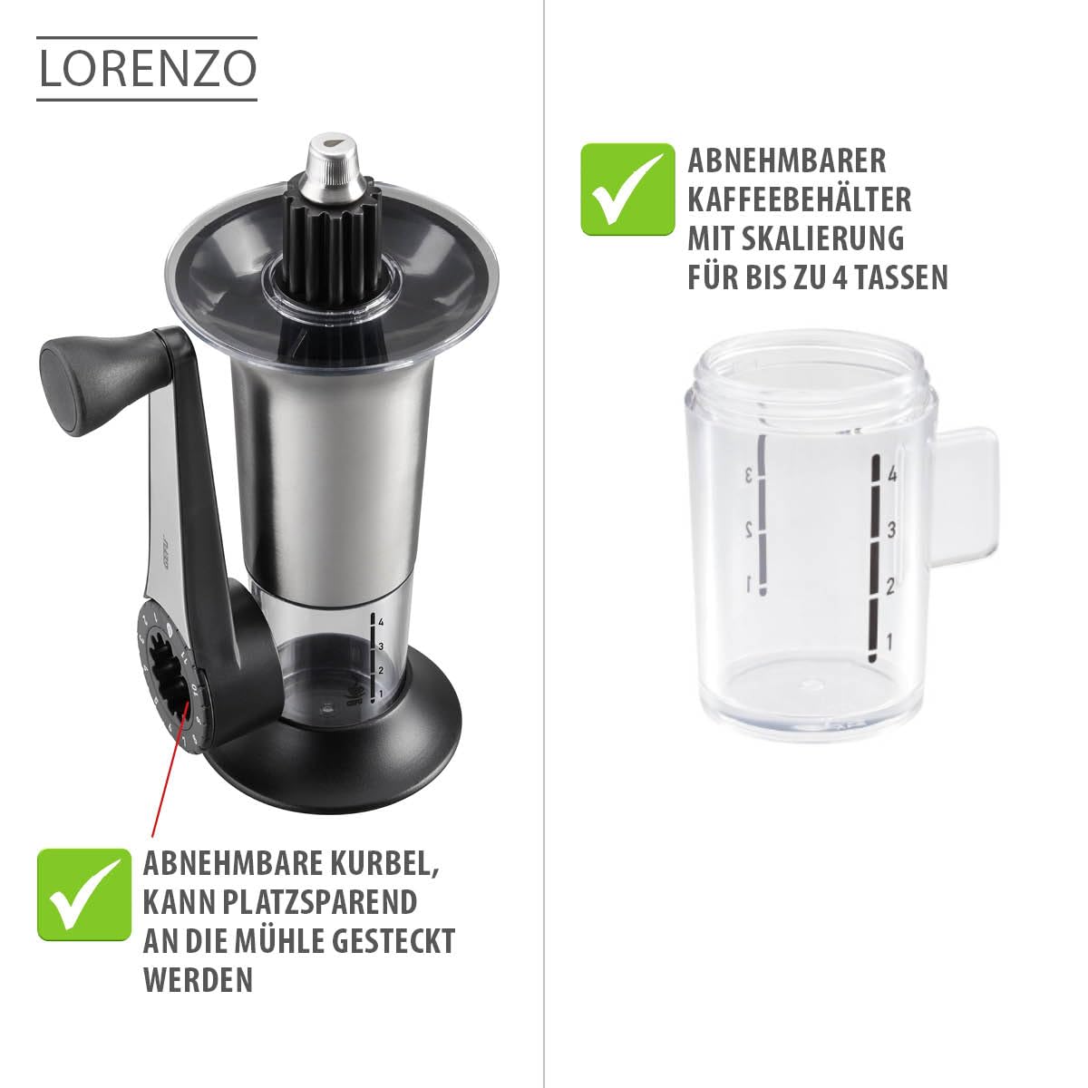 gefu-lorenzo-kaffeem-hle-manuelle-m-hle-mit-keramikmahlwerk-11-mahlstufen-edelst image 6