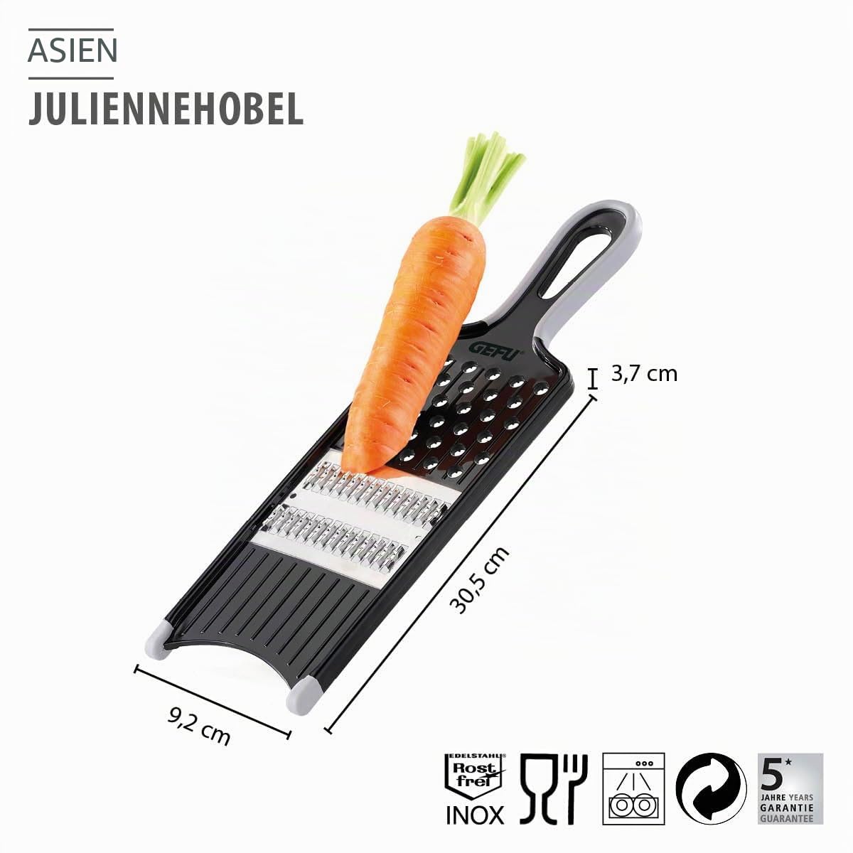 gefu-juliennehobel-asia-extrem-scharfe-klingen-aus-japanischem-stahl-rutschfeste image 2