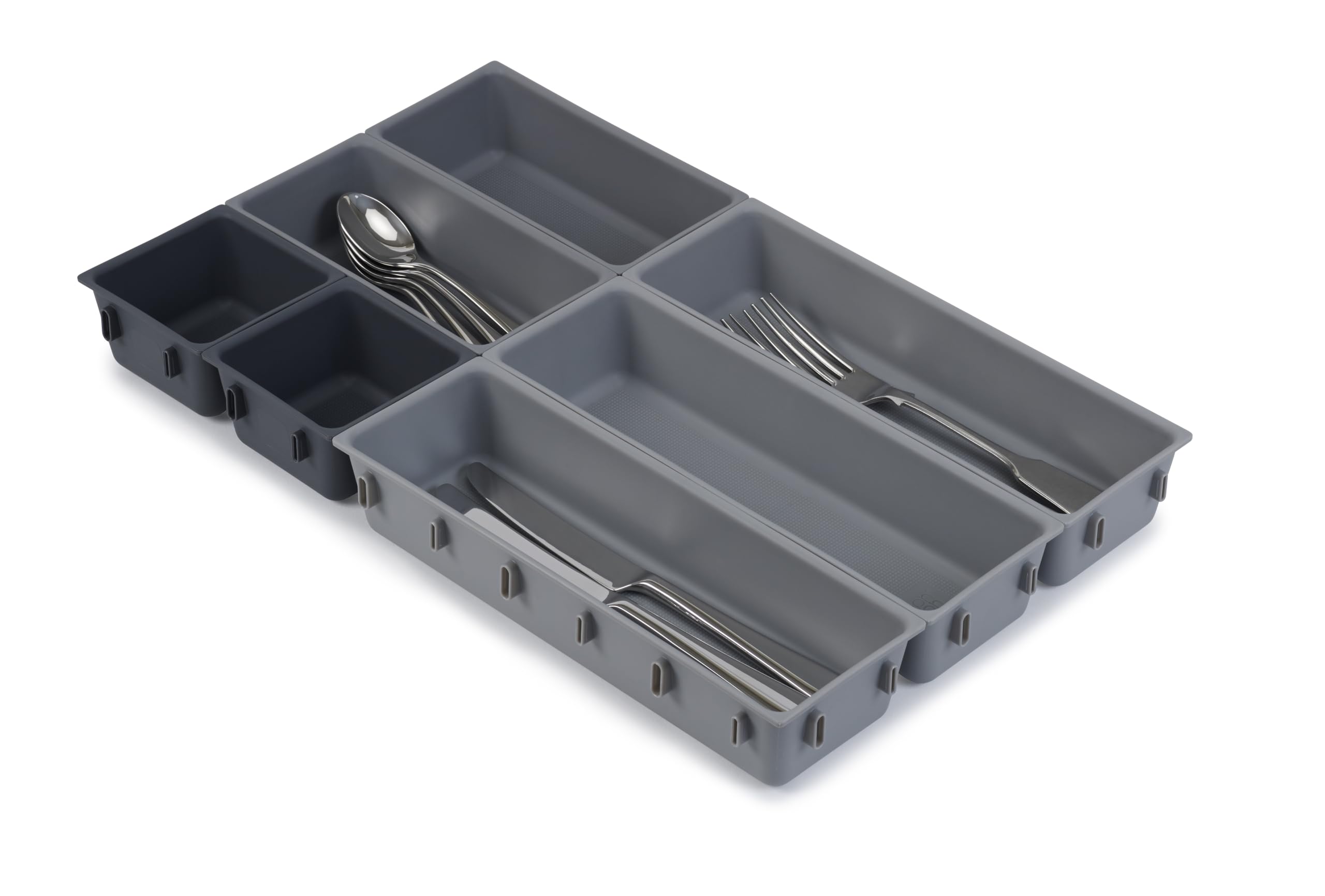 joseph-joseph-blox-7-teiliges-schubladen-organizer-set-modular-grau image 1