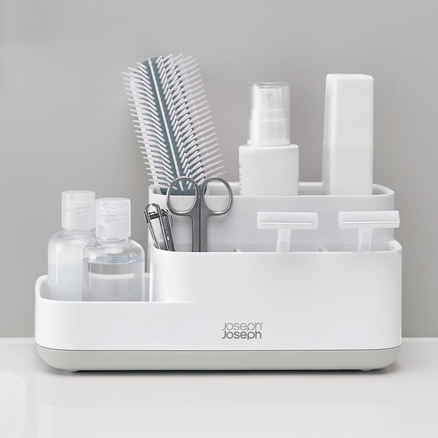 joseph-joseph-easystore-badezimmer-aufbewahrungsbeh-lter-f-r-zubeh-r-grau-wei image 3