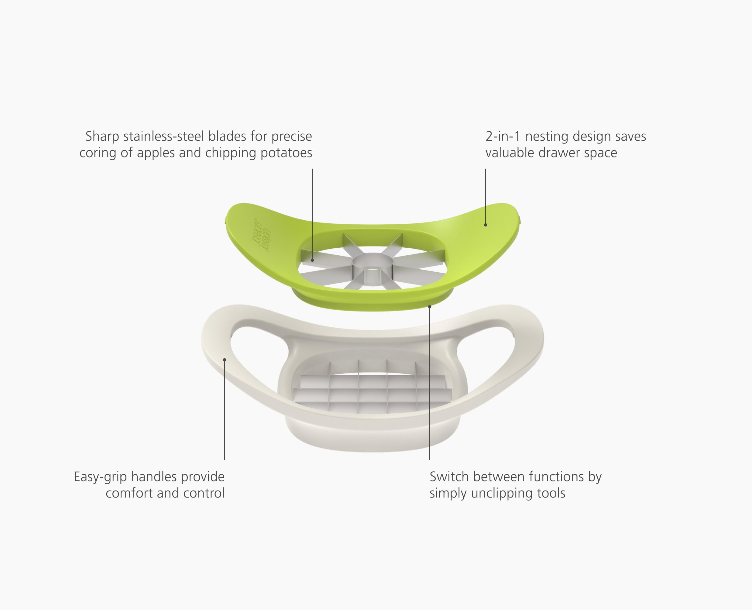 joseph-joseph-nest-press-2-in-1-apfelausstecher-schneider-edelstahl-bpa-frei-sp- image 5