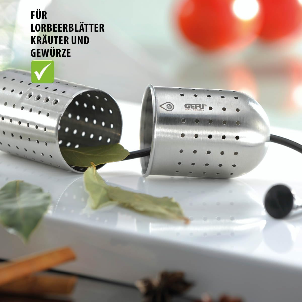 gefu-gew-rzsieb-gusto-edelstahl-silikon-kette-zum-mitkochen-sp-lmaschinengeeigne image 3