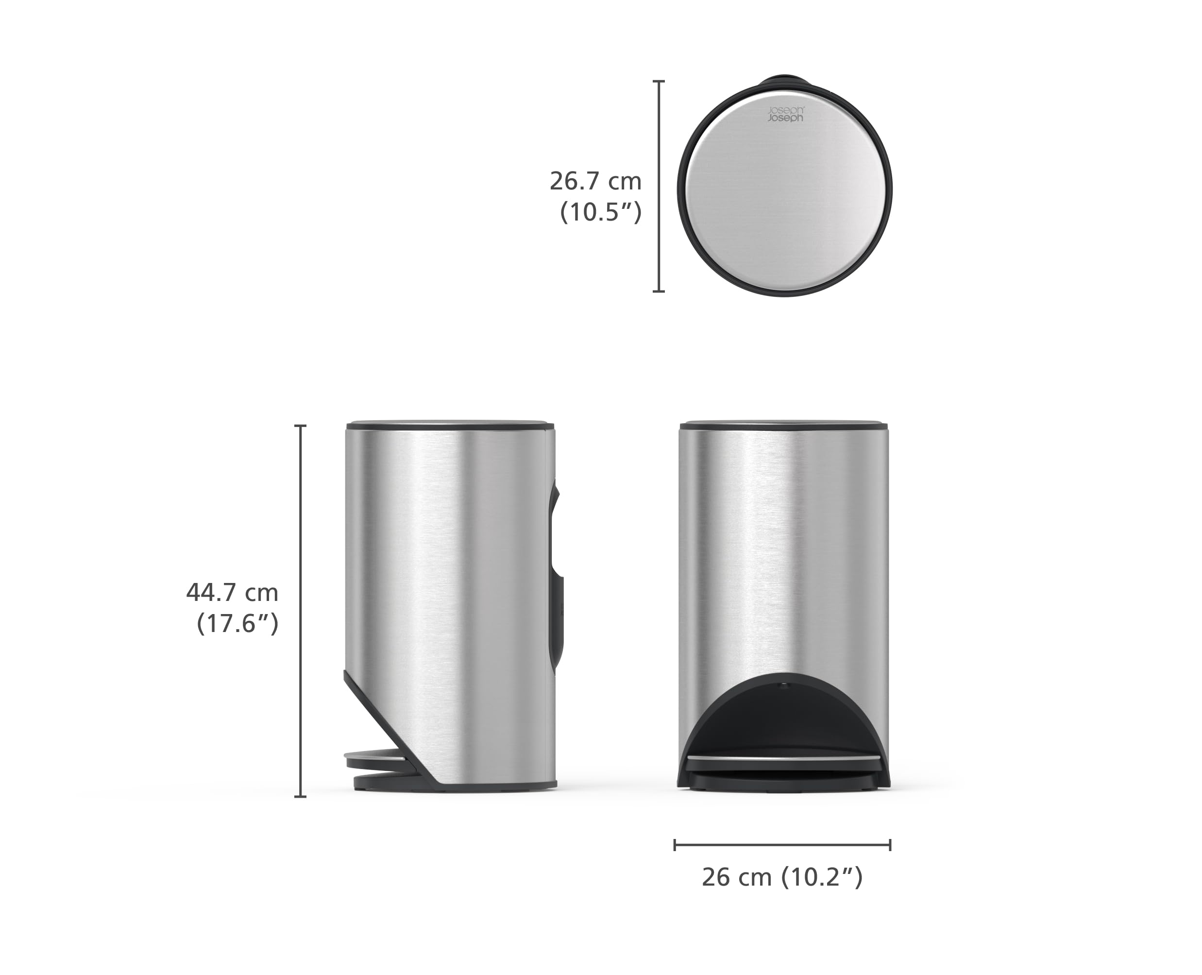 joseph-joseph-arc-10l-tretabfalleimer-soft-close-anti-fingerprint-edelstahl image 3
