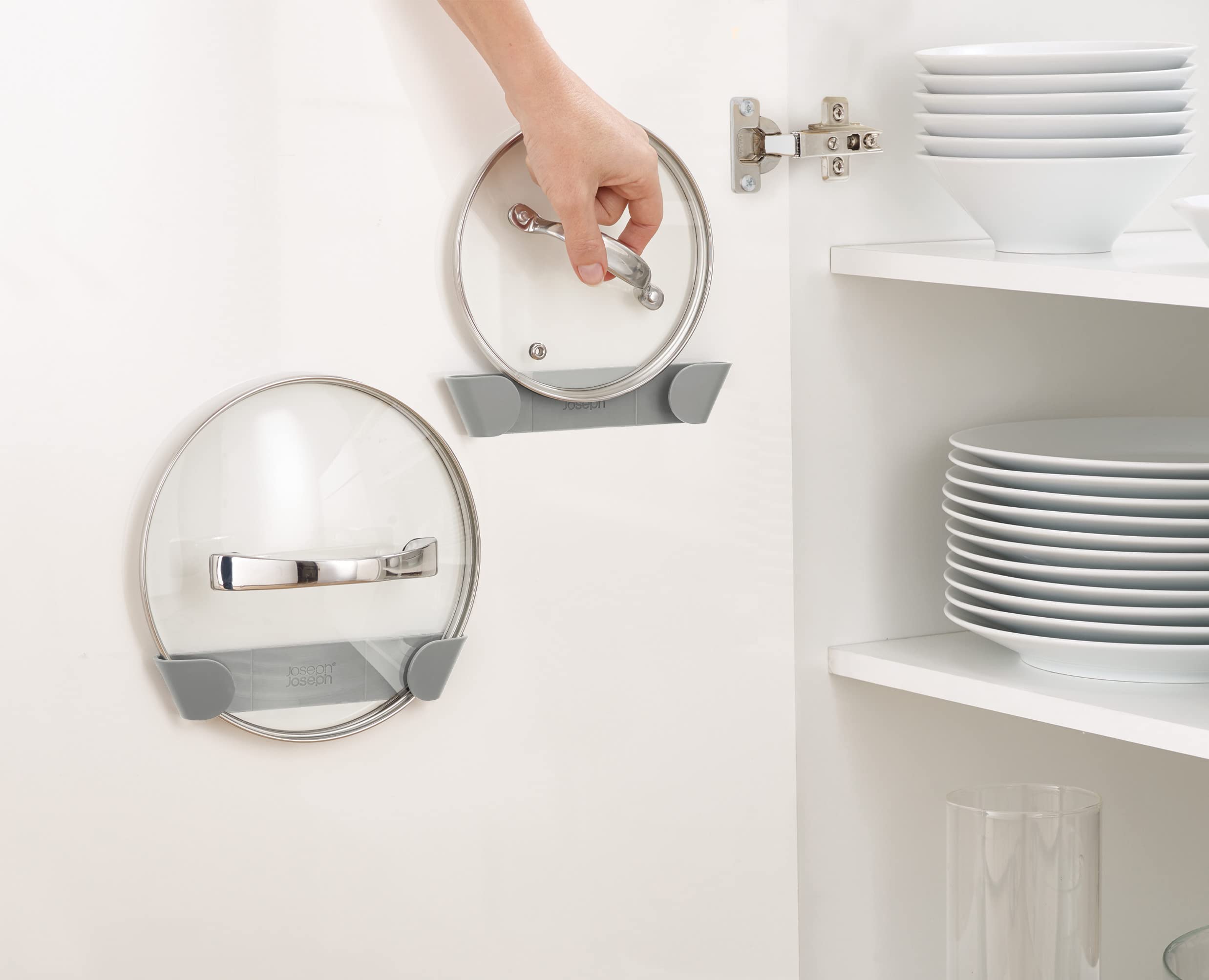 joseph-joseph-duo-3er-set-topf-und-pfannendeckelhalter-selbstklebende-wandhalter image 3