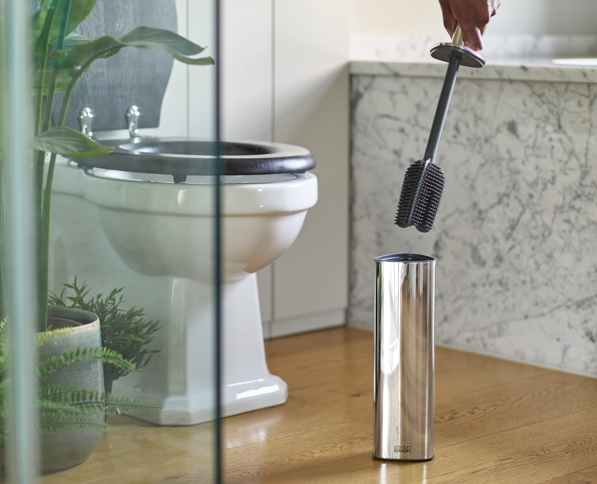 joseph-joseph-flex-360-luxe-toilettenb-rsten-set-mit-aufbewahrungshalter-edelsta image 2