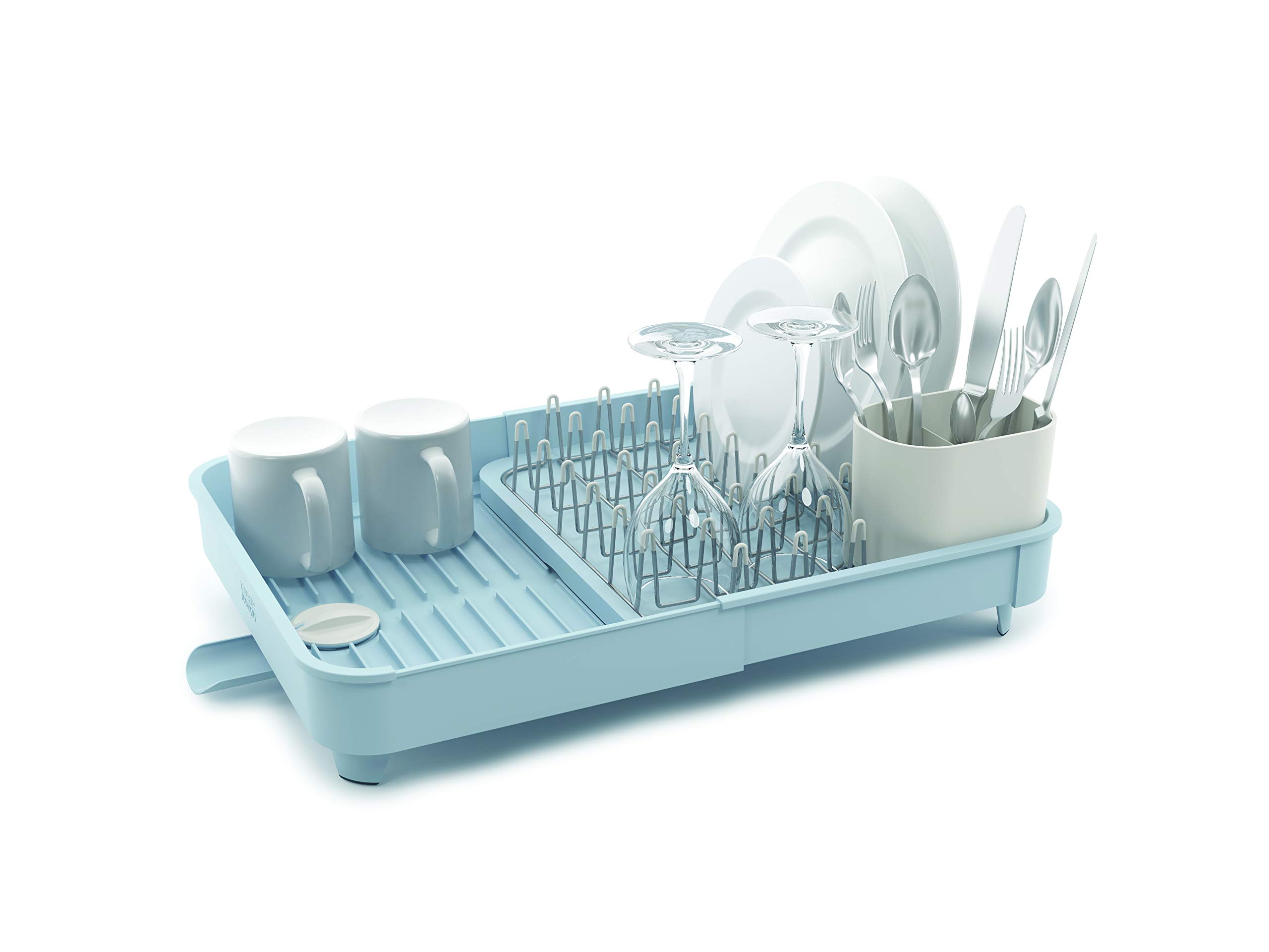 joseph-joseph-extend-ausziehbares-abtropfgestell-mit-besteckhalter-grau-platzspa image 8