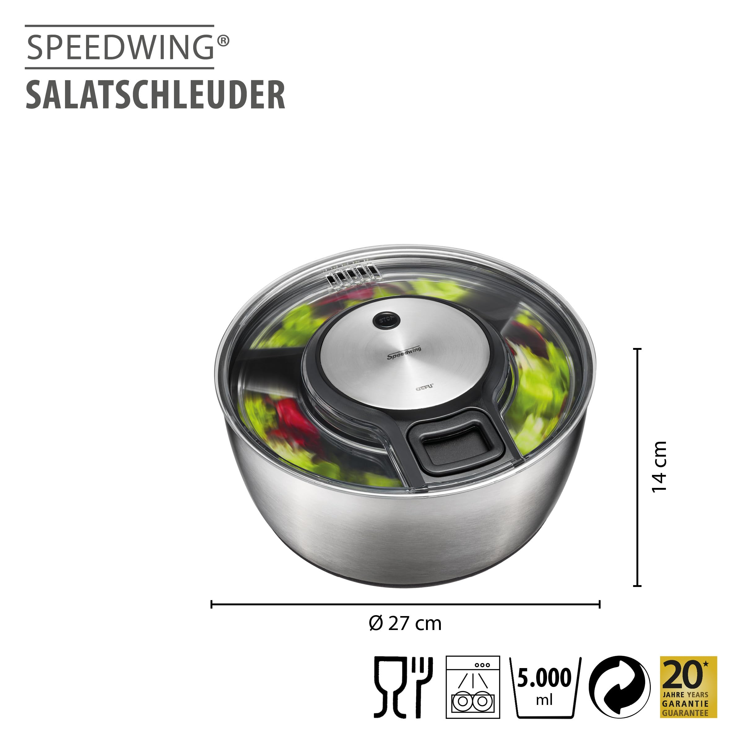 gefu-salatschleuder-aus-edelstahl-mit-seilzugantrieb-5l-trockner-serviersch-ssel image 2