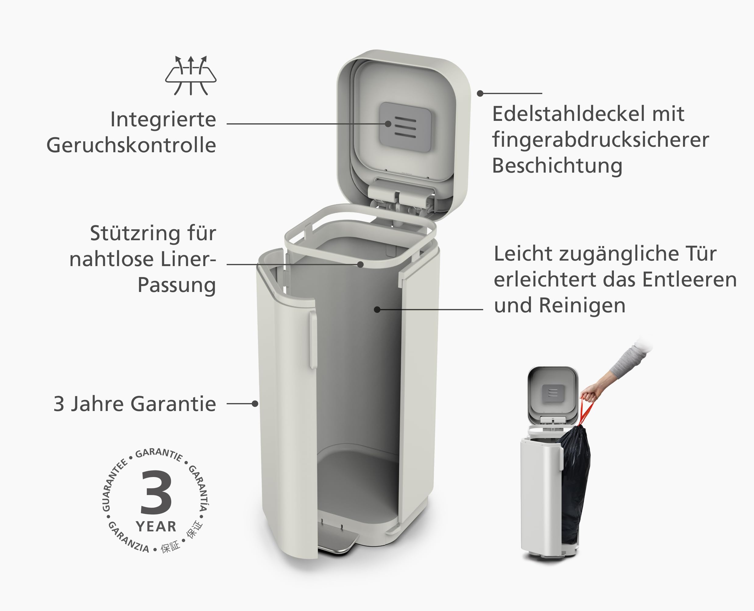 joseph-joseph-porta-40l-treteimer-leicht-entleerbar-mit-frontt-r-fingerabdrucksi image 4