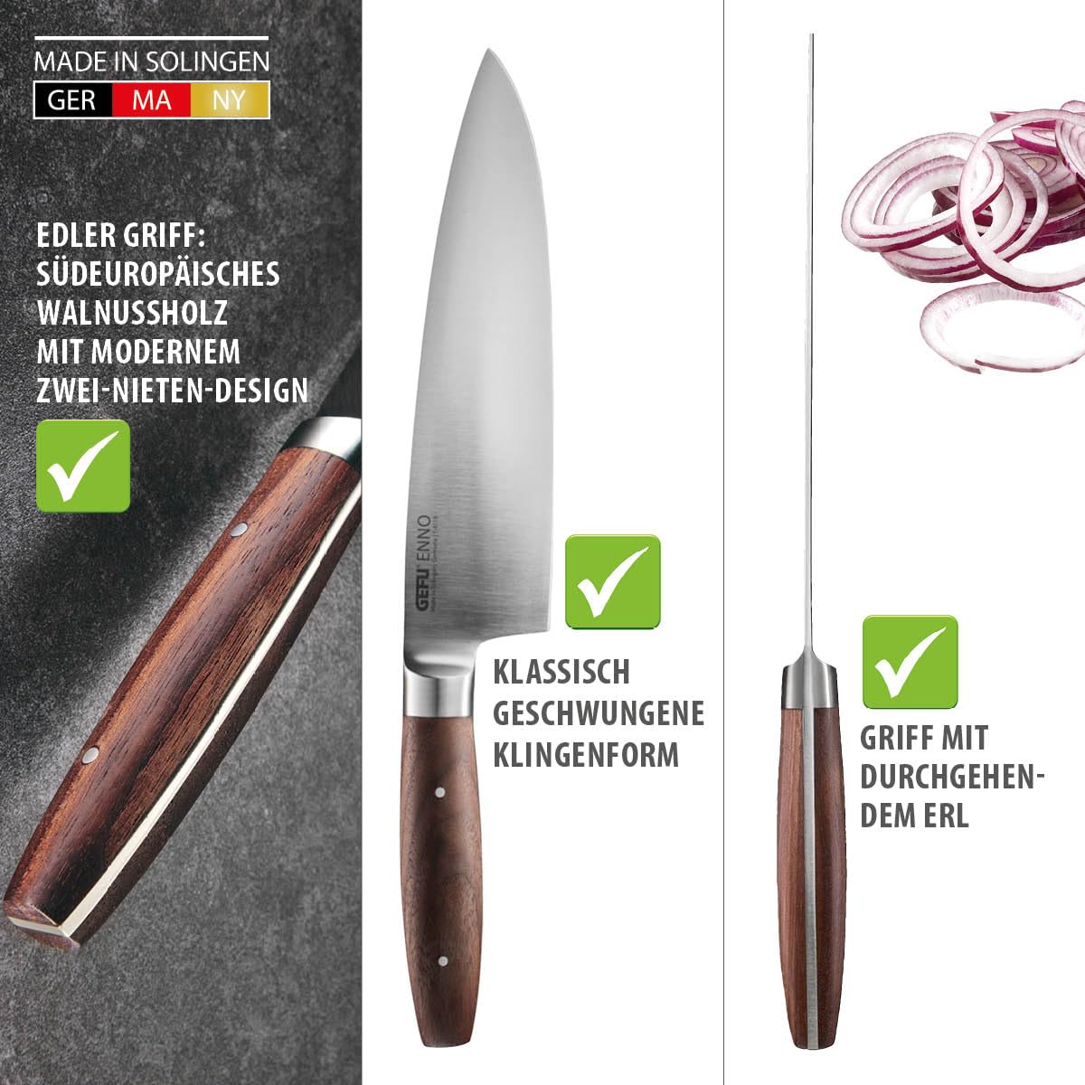 gefu-kochmesser-enno-20-cm-solinger-klinge-handgeschliffen-walnussholzgriff-made image 4