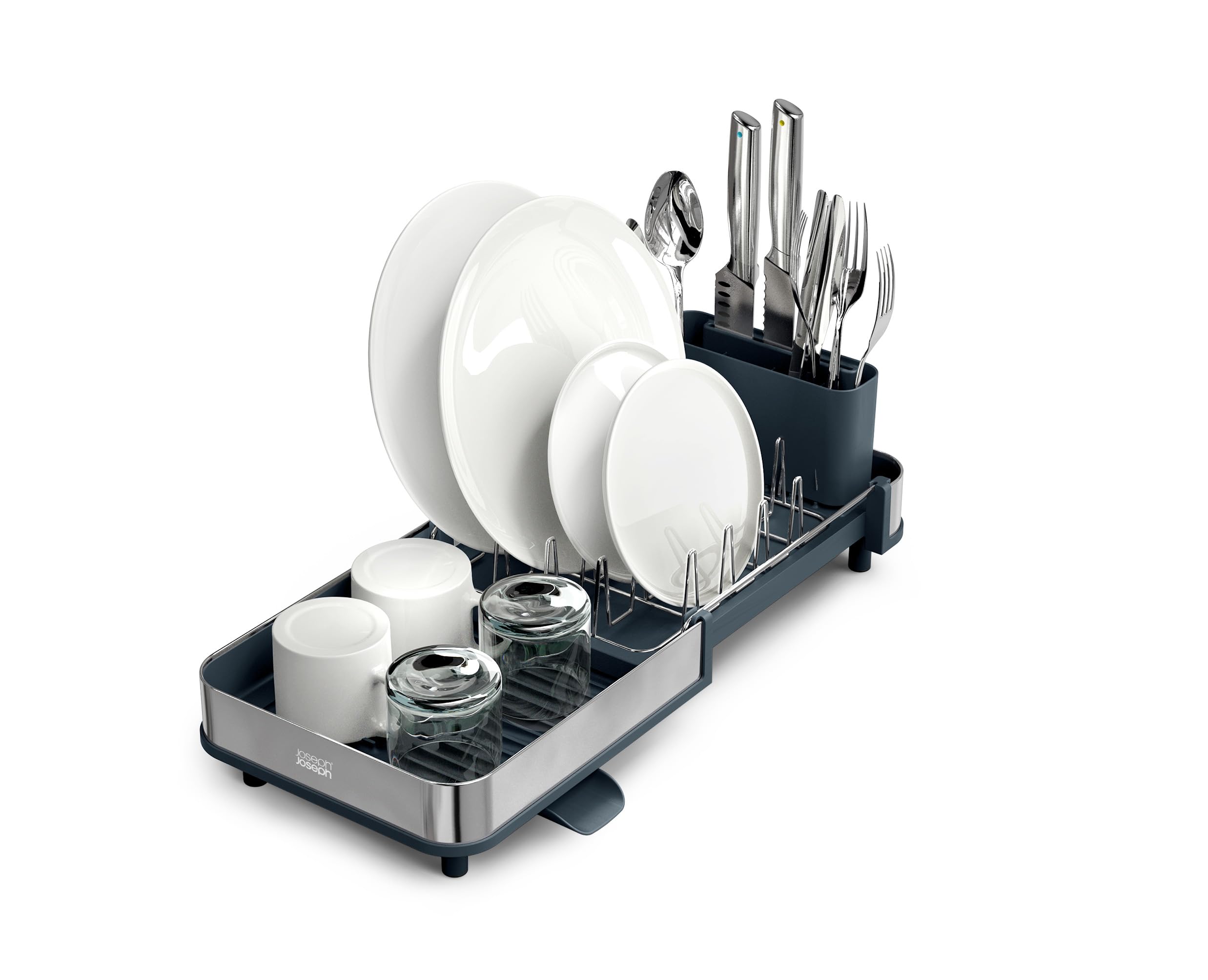 joseph-joseph-extend-steel-plus-ausziehbarer-abtropfst-nder-edelstahl-mit-weingl image 8
