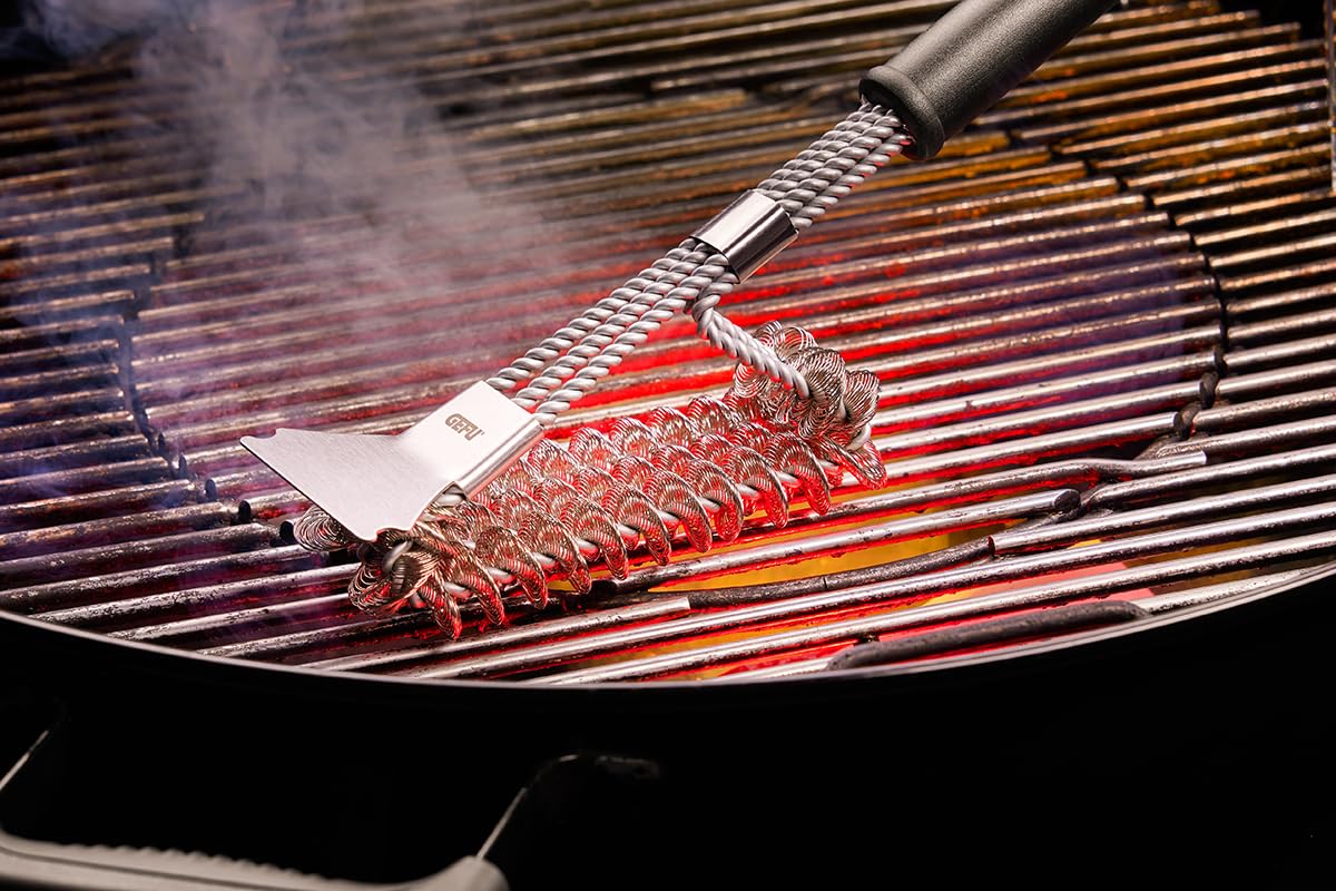 gefu-grillb-rste-bbq-borstenfrei-mit-stahlspiralen-und-schaber-dreifachkopf-lang image 2