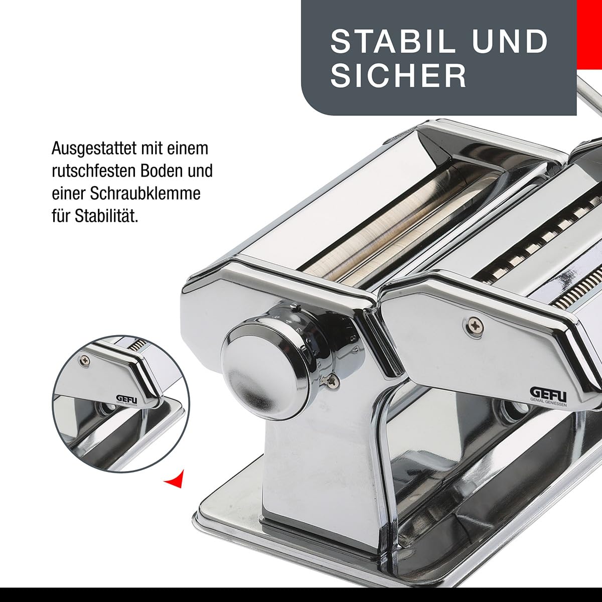 gefu-pasta-perfetta-de-luxe-nudelmaschine-retro-design-6-pastasorten-edelstahl image 4