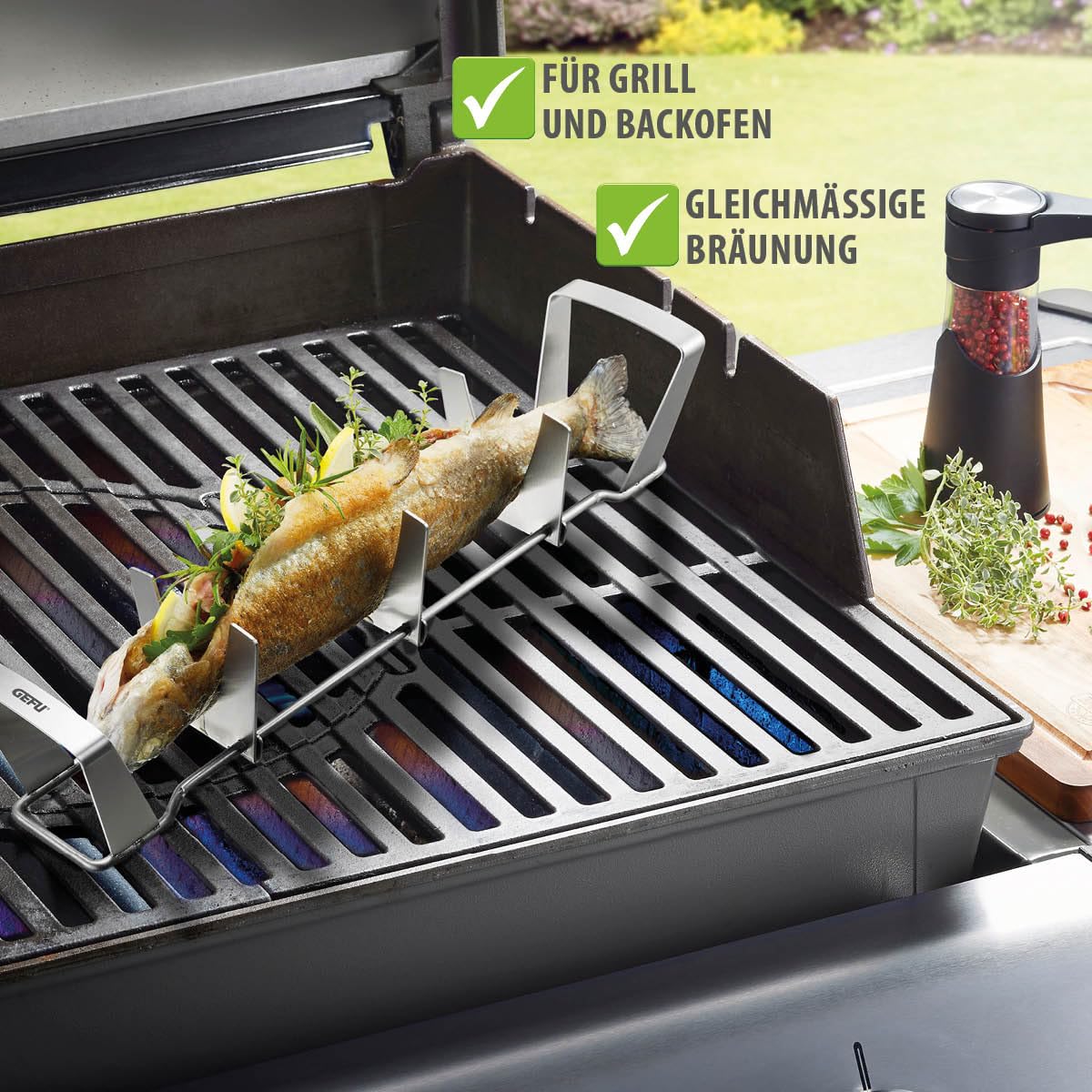 gefu-fischhalter-bbq-edelstahl-fischhalter-f-r-grill-backofen-verstellbar-f-r-fi image 3