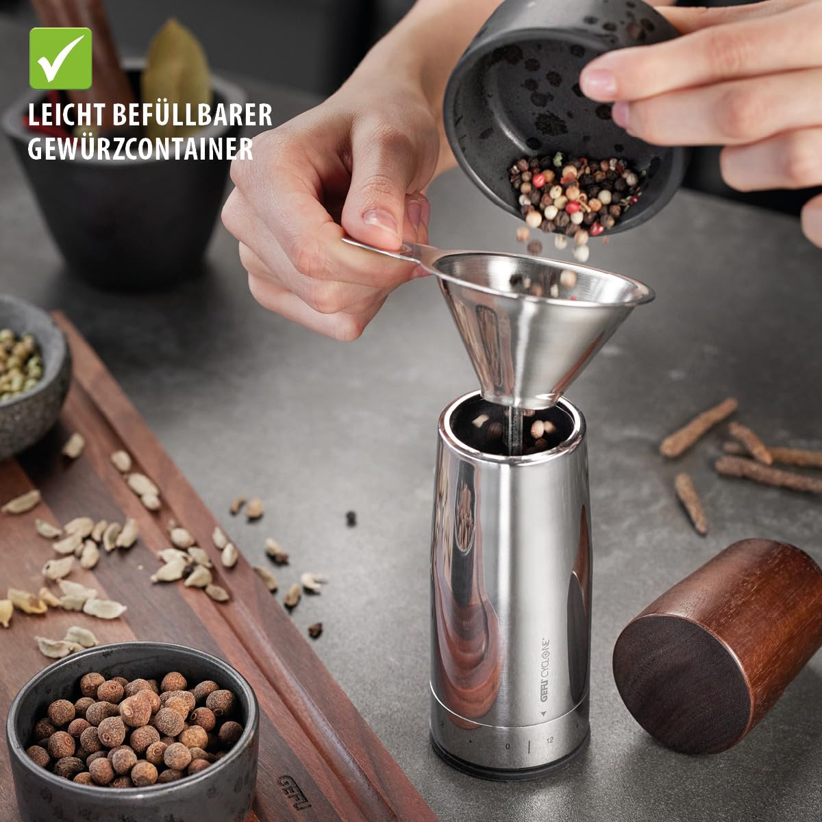 gefu-spice-grind-gew-rzm-hle-mit-cyclone-keramikmahlwerk-und-12-mahlgraden image 5