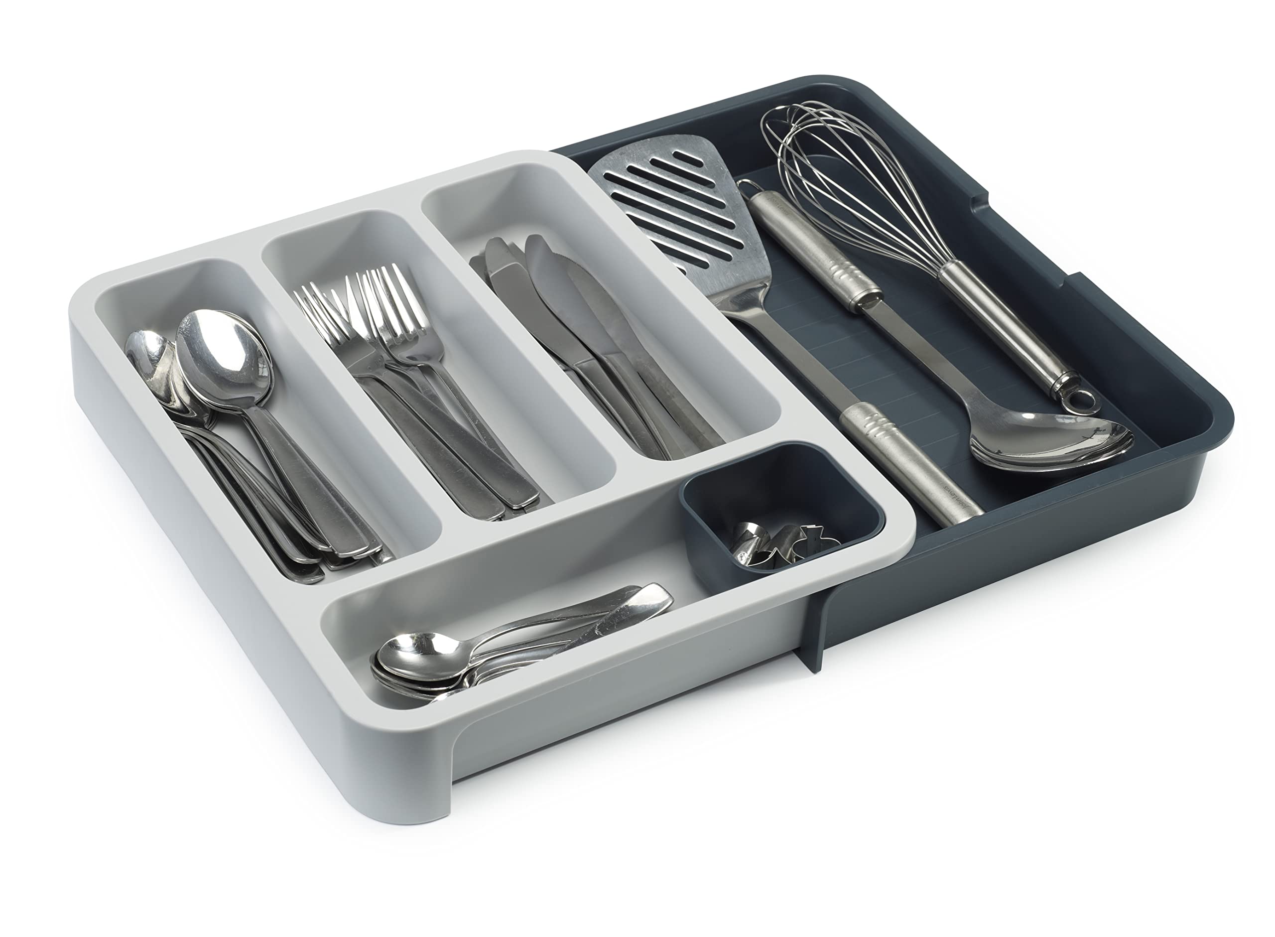 joseph-joseph-drawerstore-bestecktablett-verstellbar-grau-29-48-cm image 1