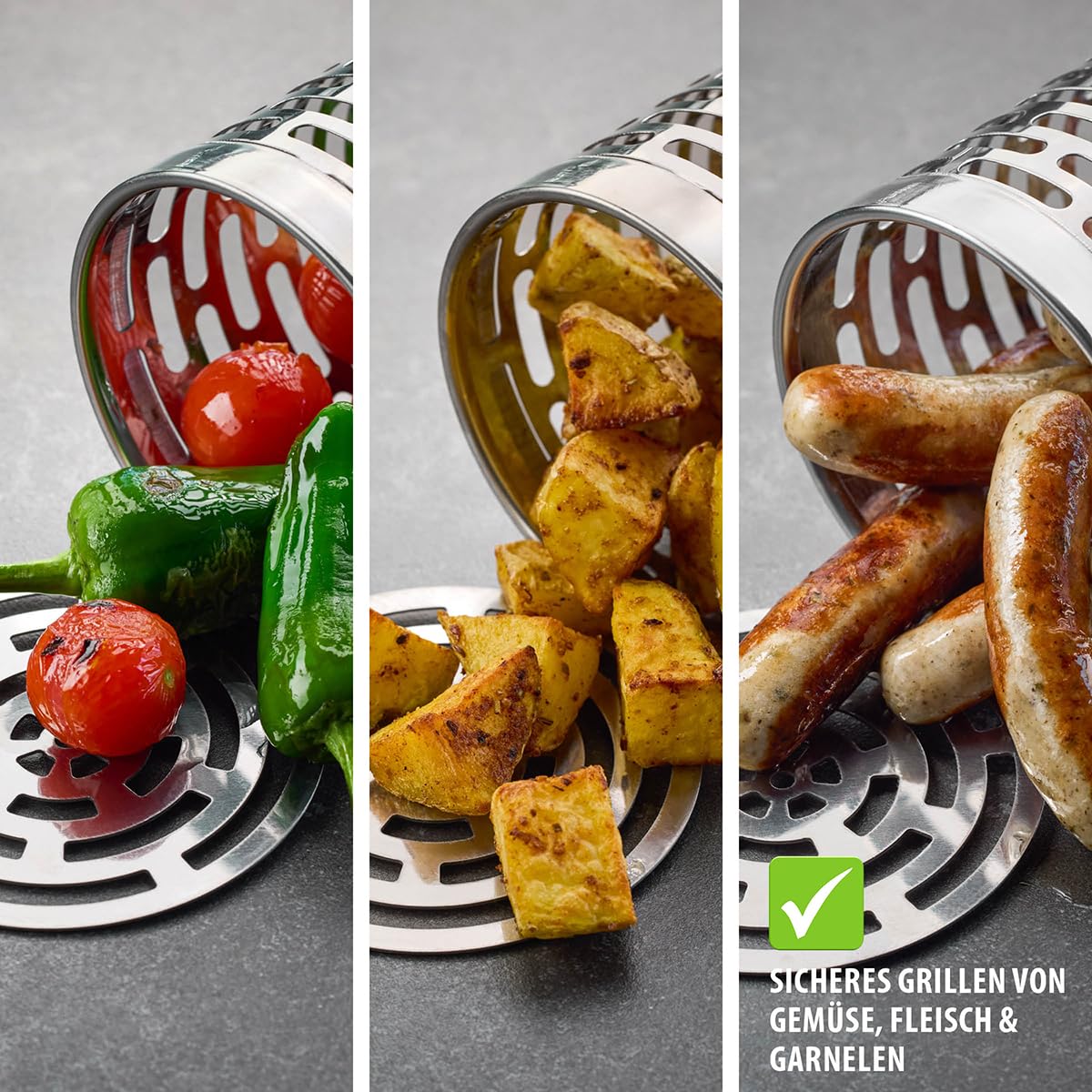 gefu-rollgrillkorb-deluxe-bbq-30-5-cm-edelstahl-grillkorb-mit-klappdeckel-f-r-ge image 5