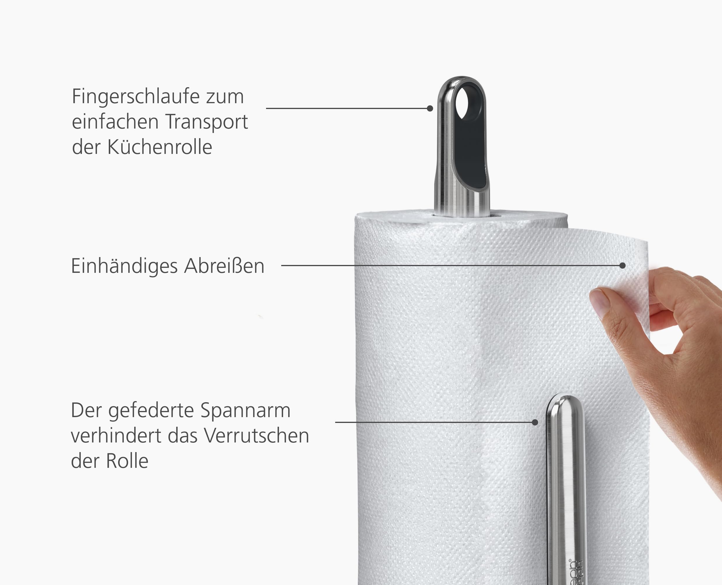 joseph-joseph-hold-k-chenrollenhalter-mit-federspannarm-einhand-abrei-en image 4