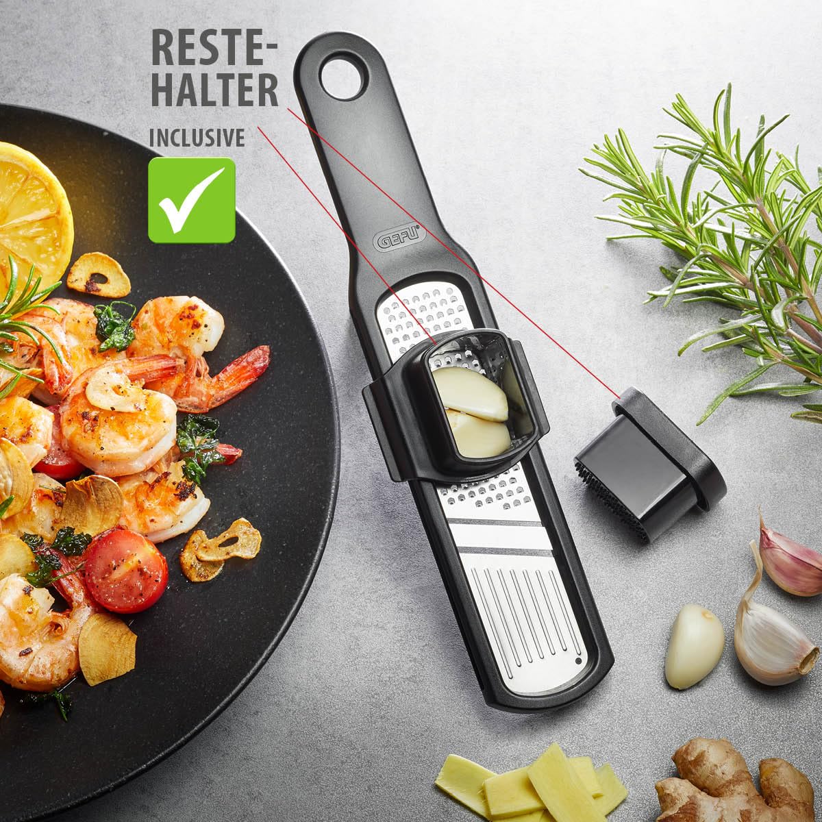 gefu-knoblauchreibe-rafino-feinreibe-f-r-knoblauch-ingwer-zesten image 3