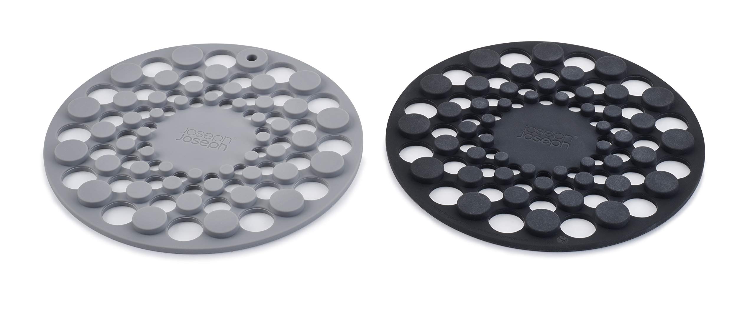 joseph-joseph-spot-on-2er-set-silikonuntersetzer-hitzebest-ndig-schwarz-grau image 2