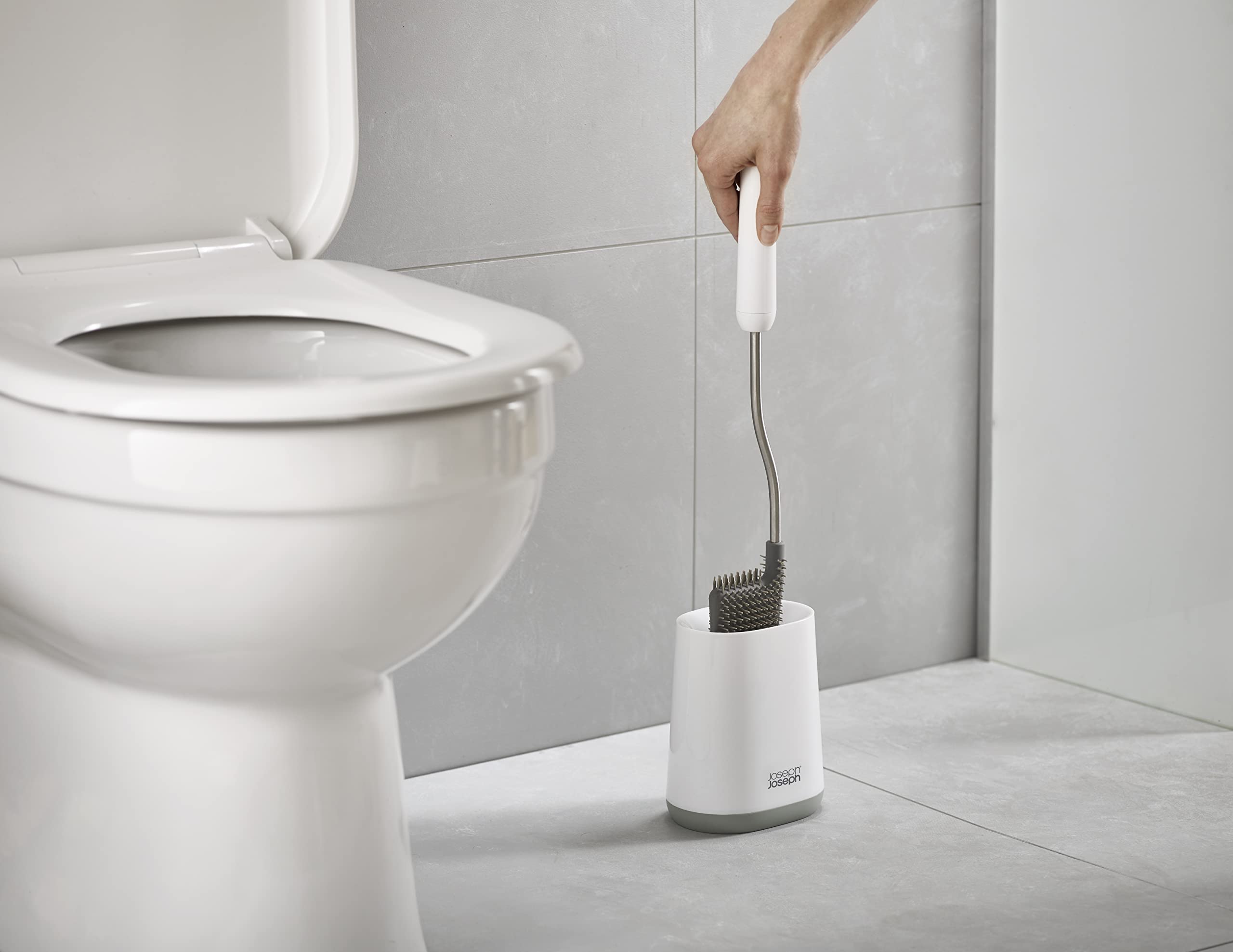 joseph-joseph-flex-lite-silikon-toilettenb-rste-mit-halter-grau-wei image 3