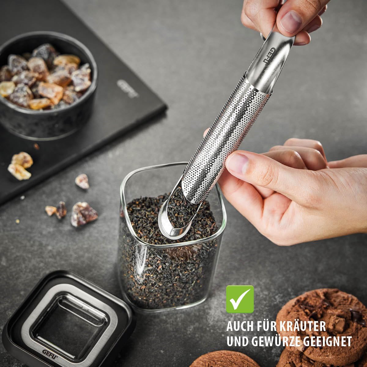 gefu-t-stick-teefilter-hochschiebbares-sieb-f-r-losen-tee-kr-uter-und-gew-rze image 5