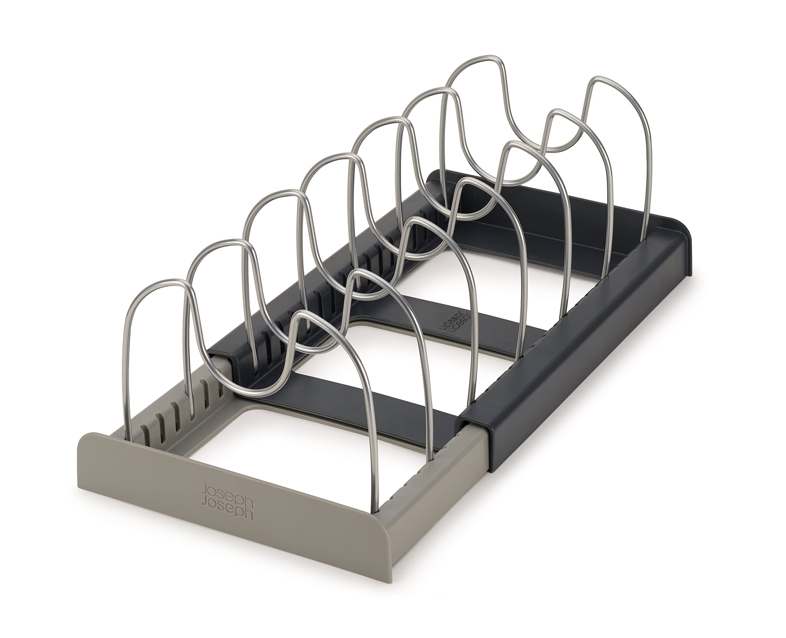 joseph-joseph-erweiterbarer-organizer-f-r-6-deckel-oder-pfannen-grau-verstellbar image 2