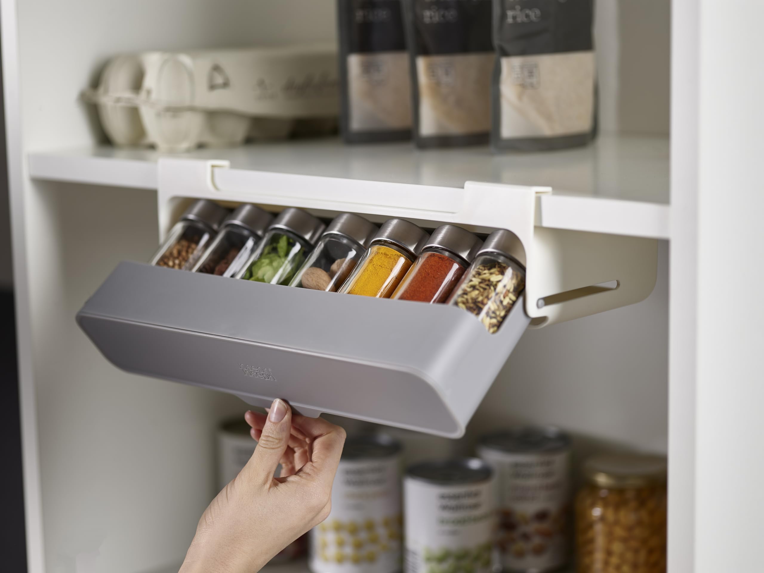 joseph-joseph-cupboardstore-unter-regal-gew-rzregal-organisator-grau image 4