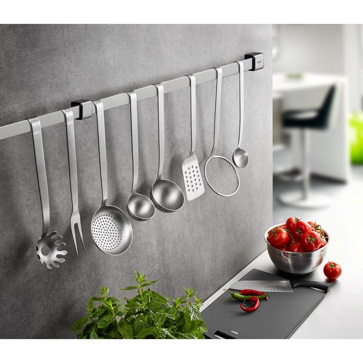 gefu-k-chenleiste-smartline-50-cm-erweiterbare-edelstahl-wandhalterung-mit-verbi image 2