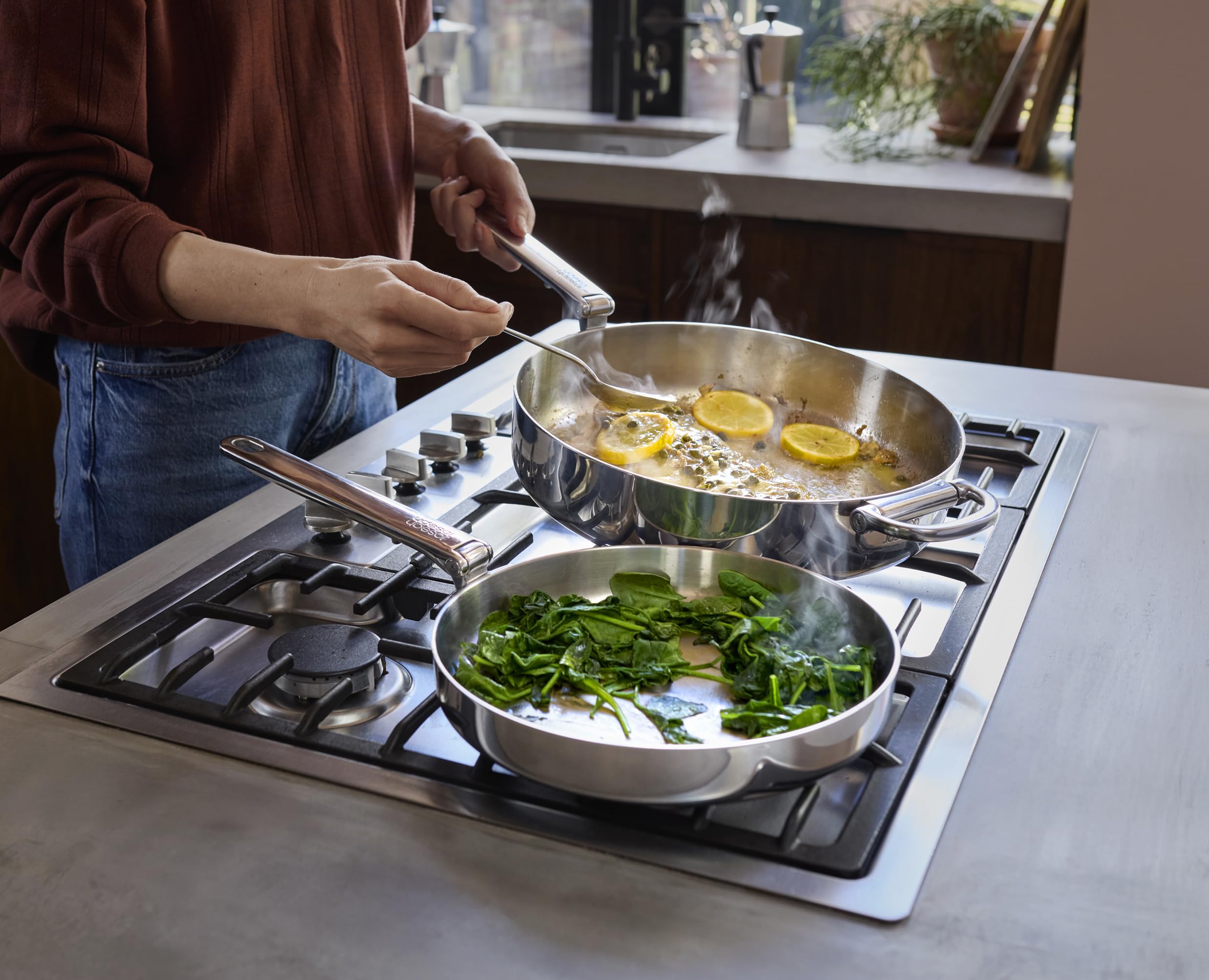 joseph-joseph-space-steel-20-cm-edelstahl-bratpfanne-mit-klappgriff-3-lagig-indu image 4