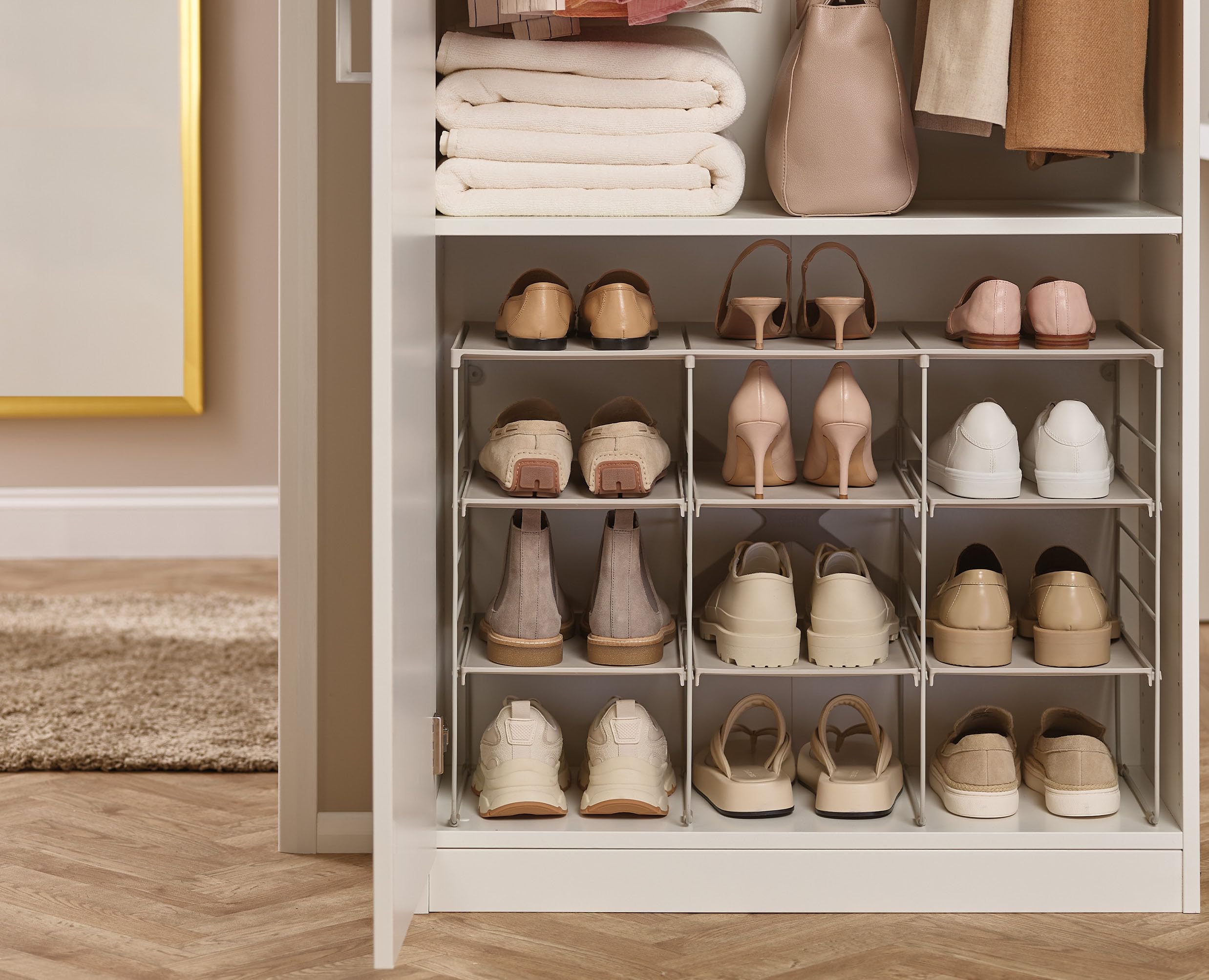 joseph-joseph-level-verstellbares-schuhregal-stahlrahmen-f-r-bis-zu-12-paar-schu image 4